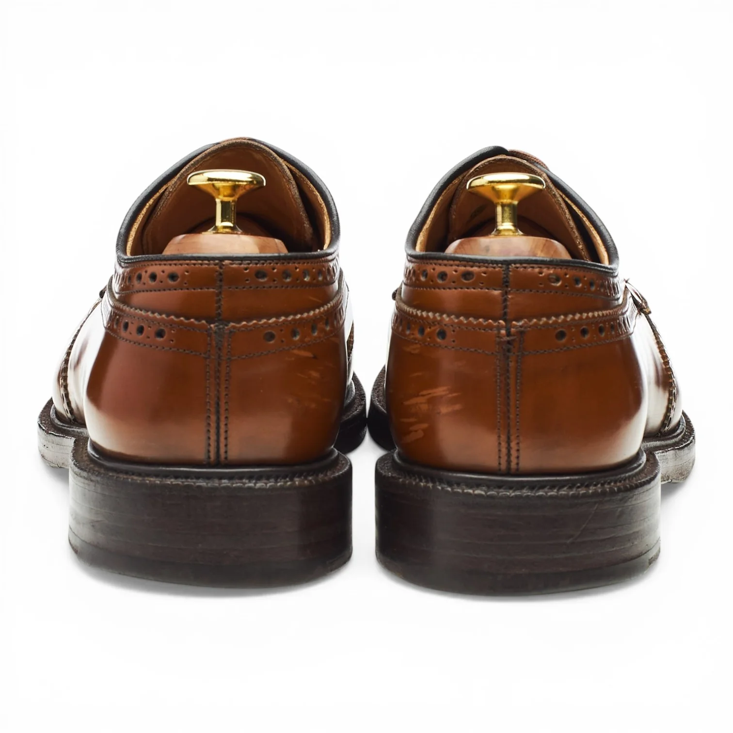 'Grafton' Tan Brown Leather Derby Brogues UK 8.5 G - Image 4