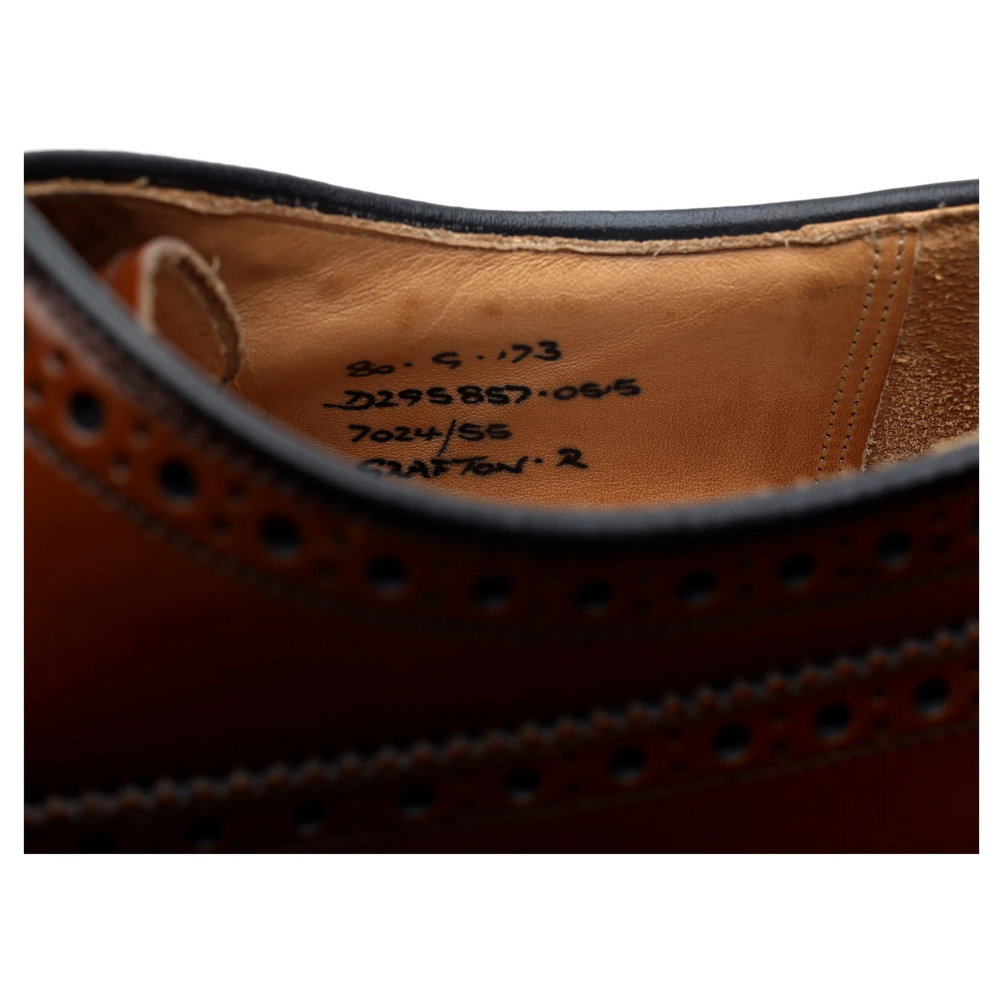 'Grafton' Tan Brown Leather Derby Brogues UK 8 G - Image 13