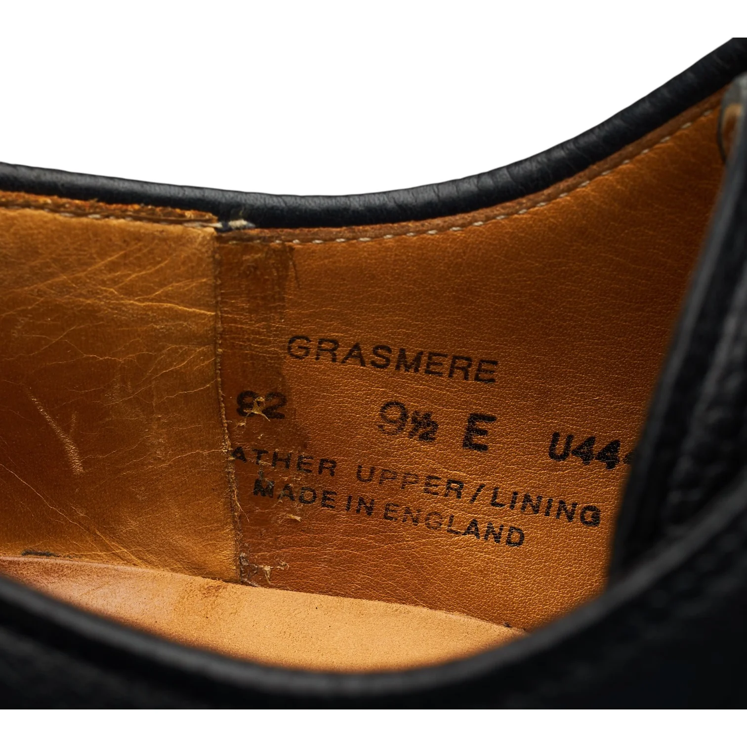 'Grasmere' Black Grain Leather Derby UK 9.5 E - Image 8