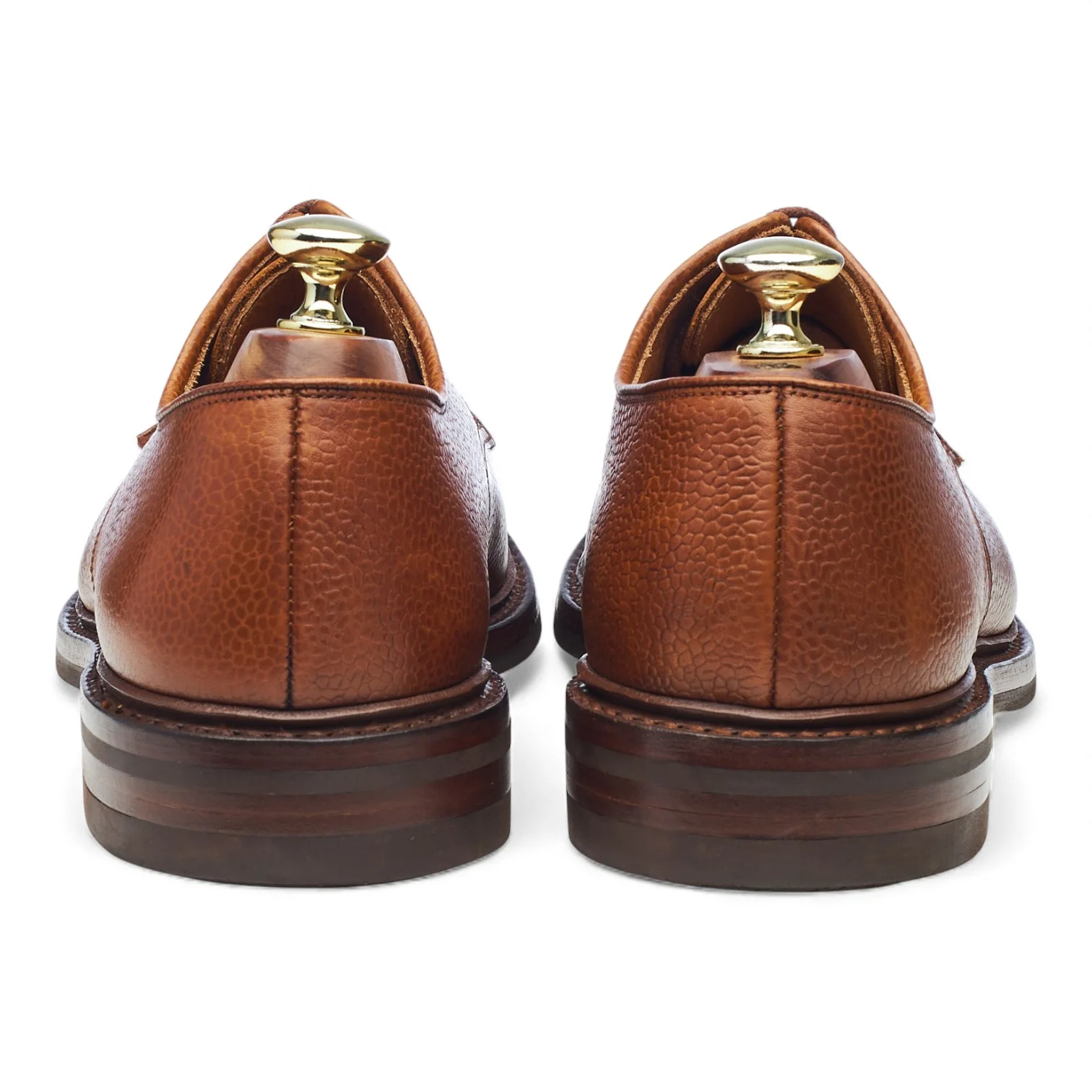 'Grasmere' Tan Brown Grain Leather Derby UK 7.5 E - Image 4