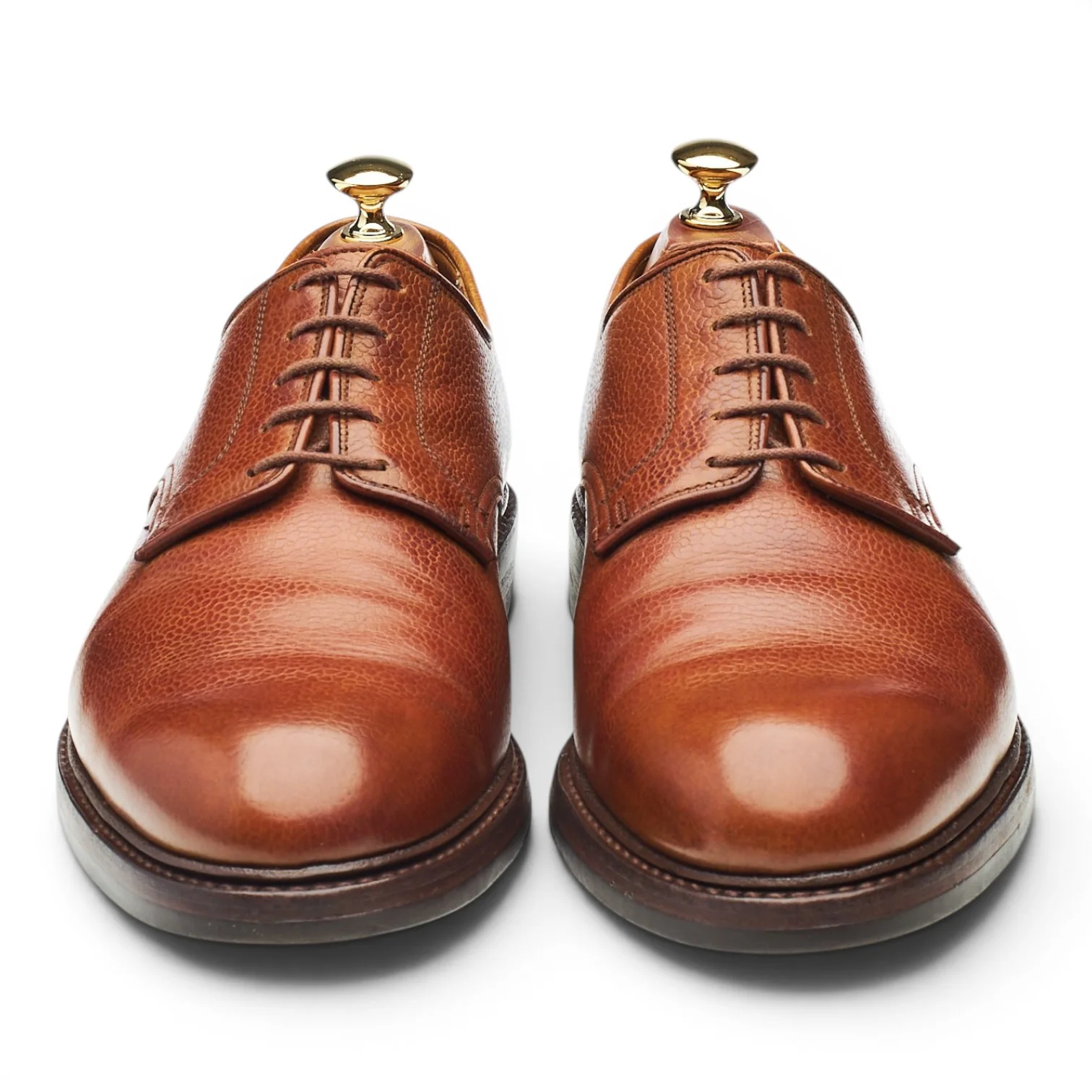 'Grasmere' Tan Brown Grain Leather Derby UK 9 E - Image 2