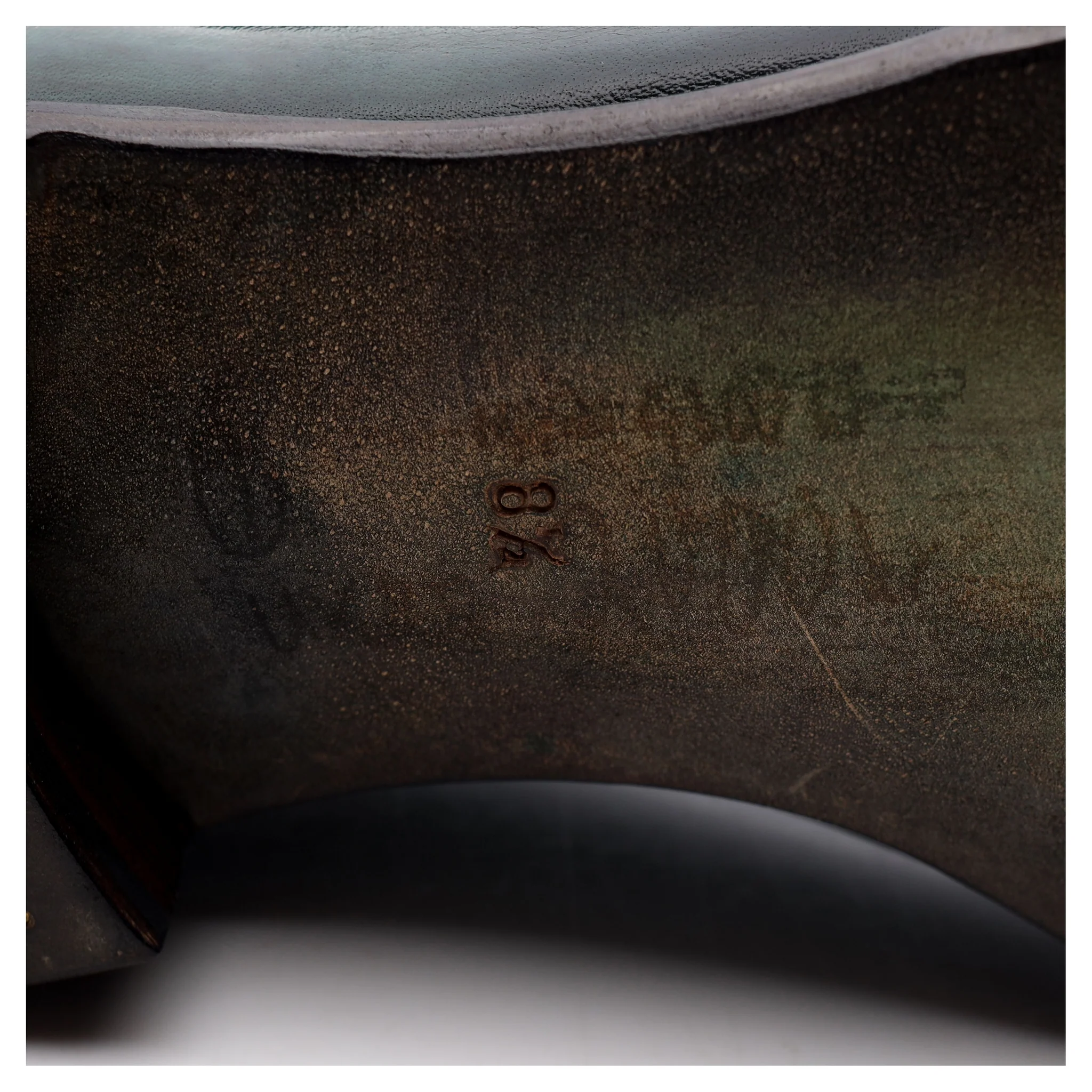 '107 Artista' Black Patina Leather Oxford UK 8.5 - Image 13