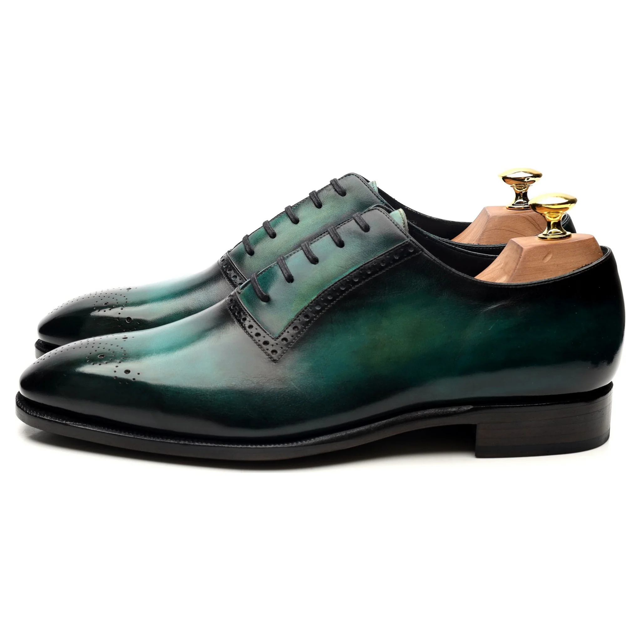 '107 Artista' Black Patina Leather Oxford UK 8.5 - Image 2