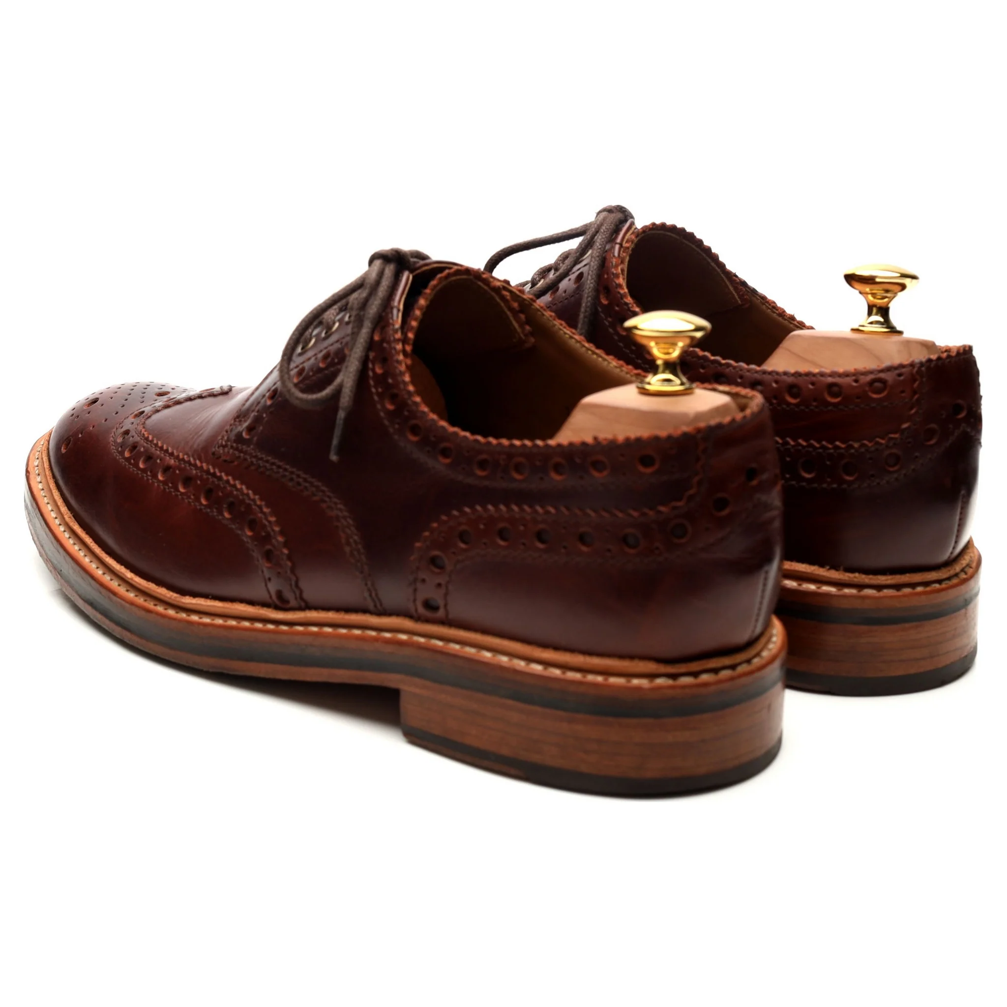 'Archie' Brown Leather Derby Brogues UK 10 G - Image 3