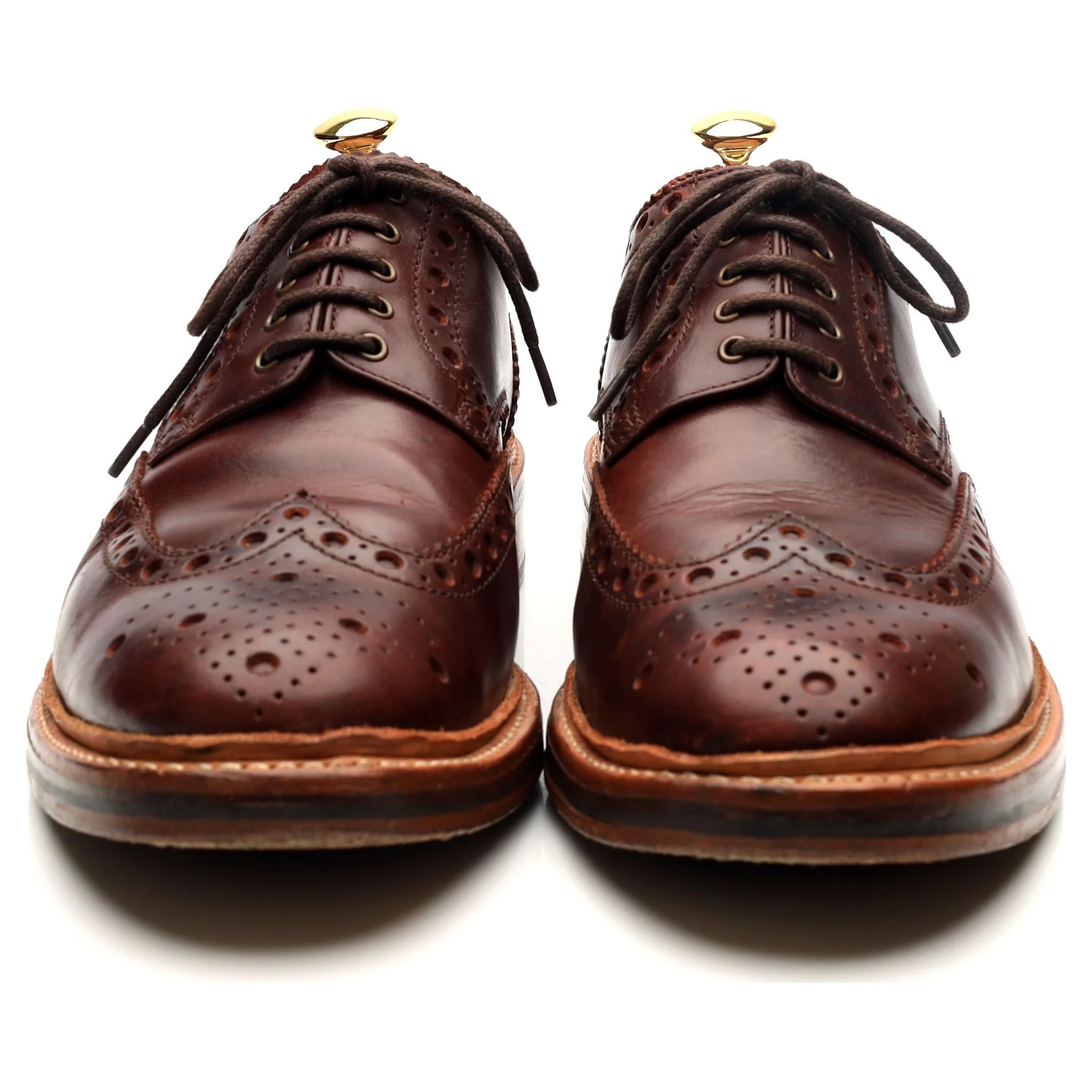 'Archie' Brown Leather Derby Brogues UK 10 G - Image 8