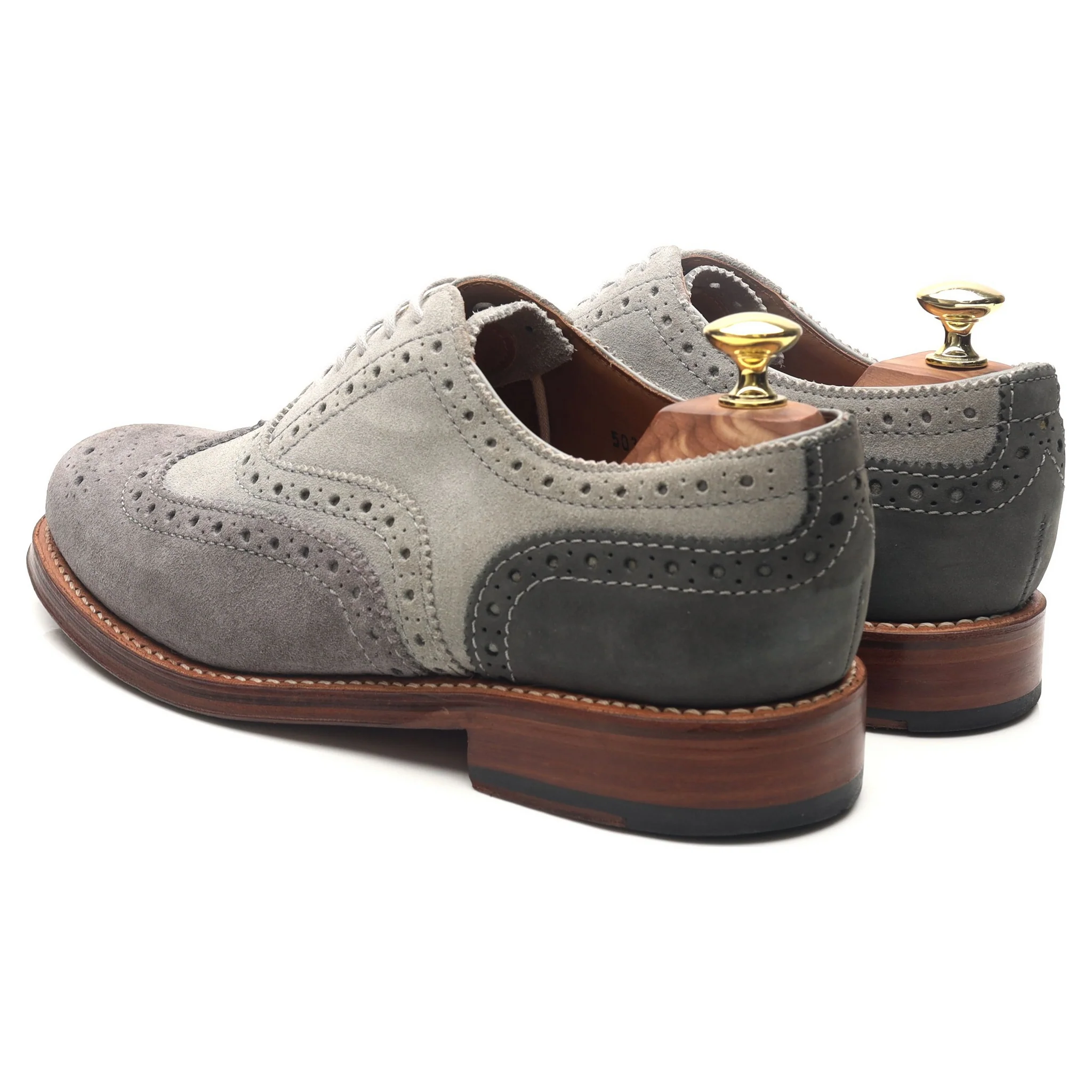 'Stanley' Grey Suede Brogues UK 7 G - Image 3