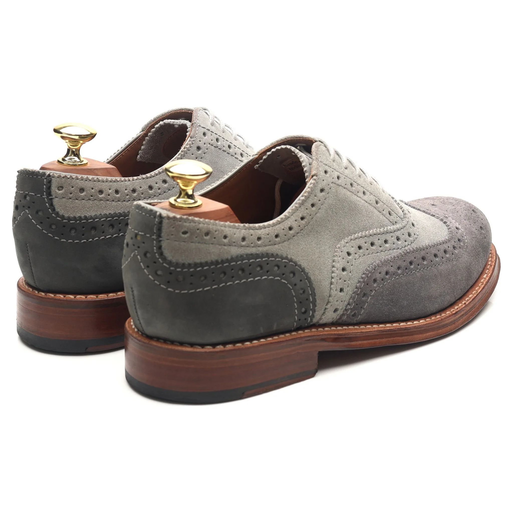 'Stanley' Grey Suede Brogues UK 7 G - Image 5