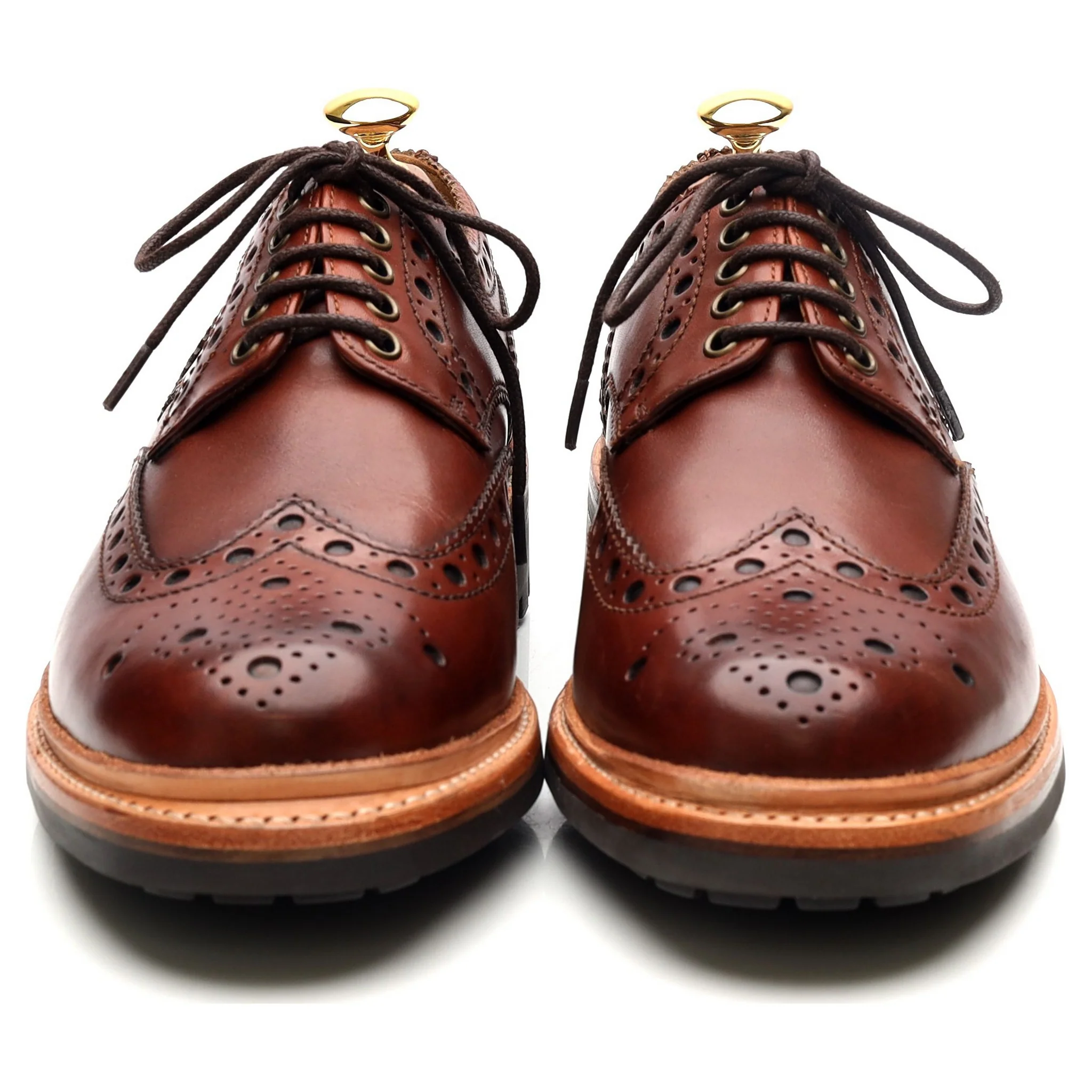 'Archie' Tan Brown Leather Derby Brogues UK 6.5 G - Image 8
