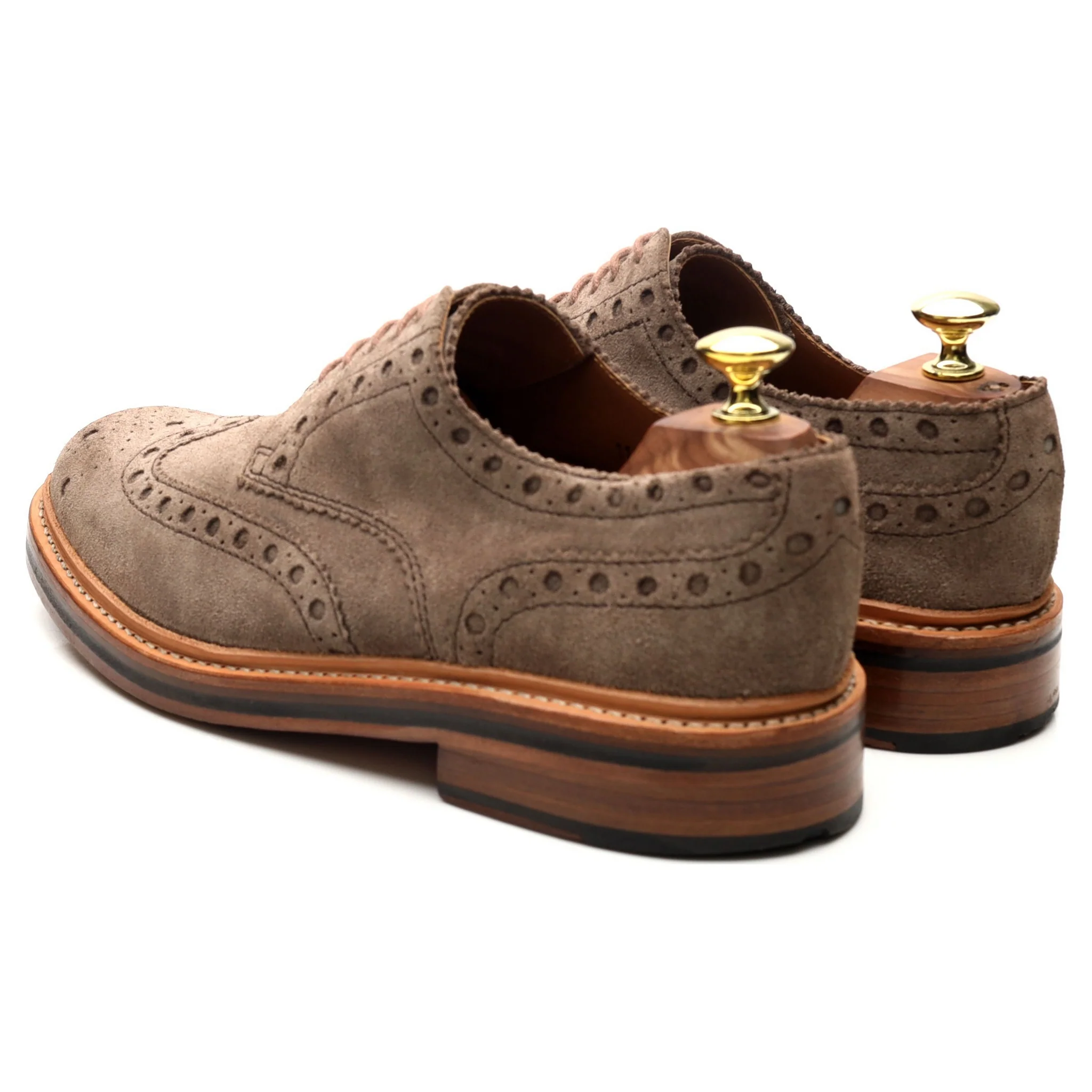 'Archie' Light Brown Suede Brogues UK 7.5 G - Image 3