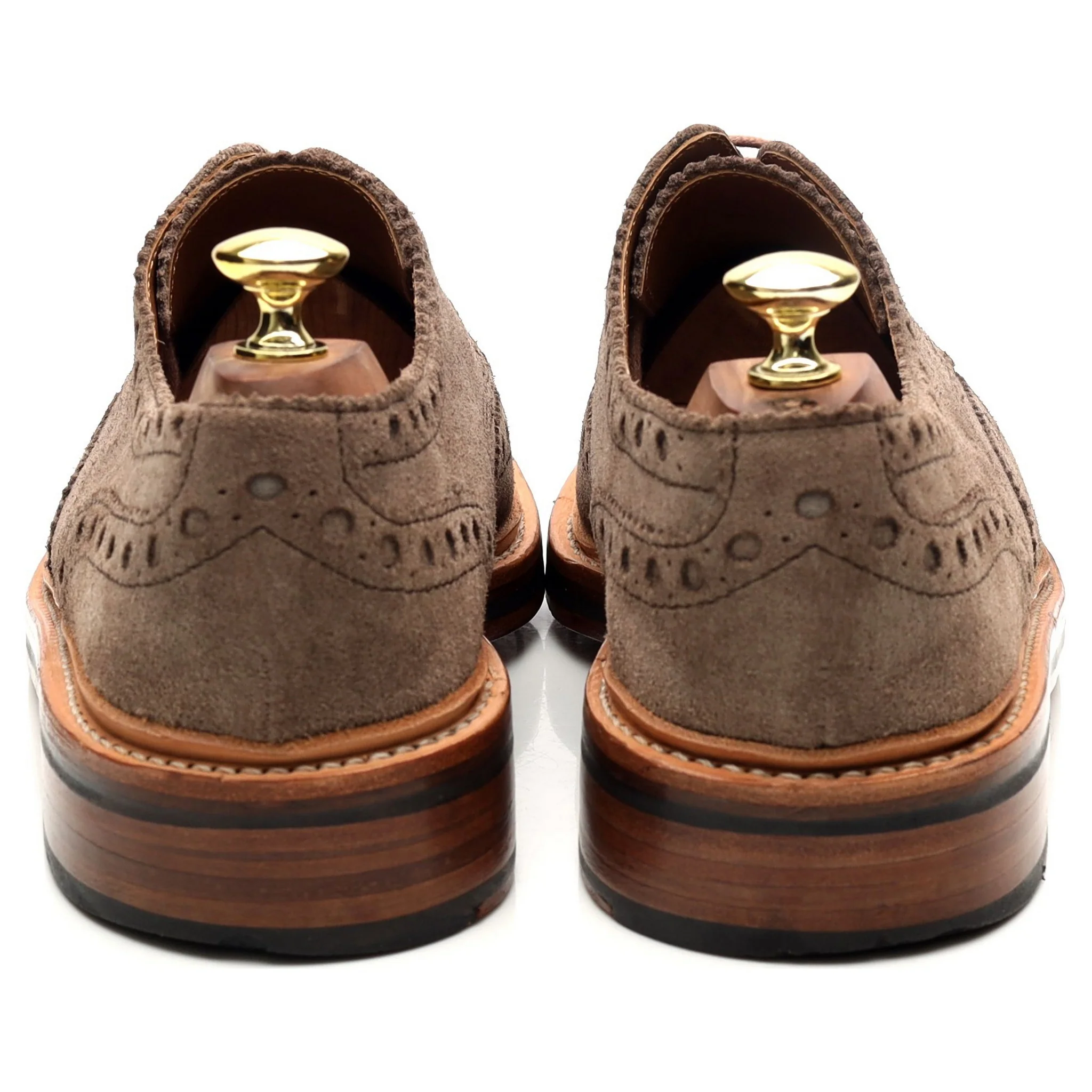 'Archie' Light Brown Suede Brogues UK 7.5 G - Image 4