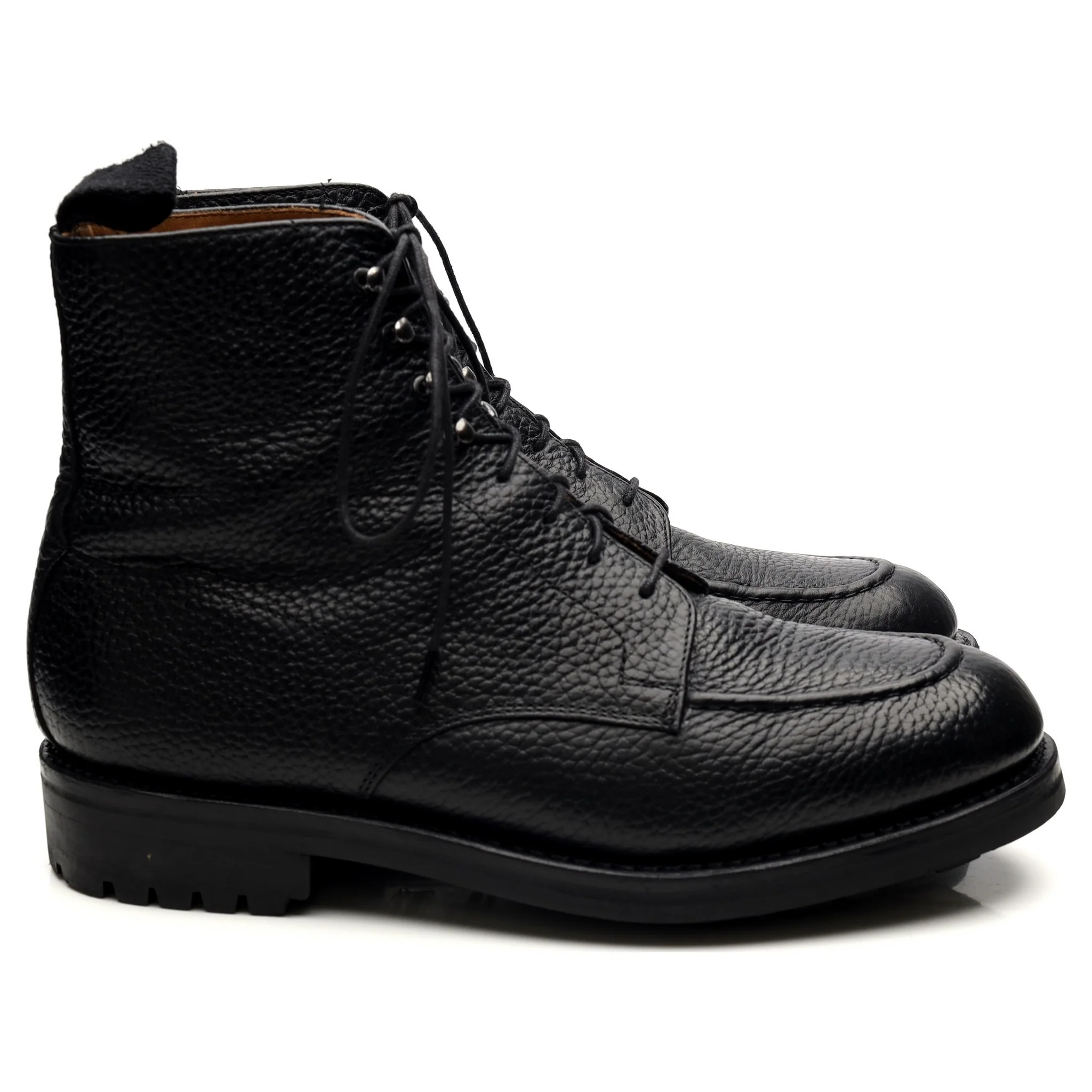 'Sawyer' Black Leather Apron Boots UK 8.5 G - Image 6