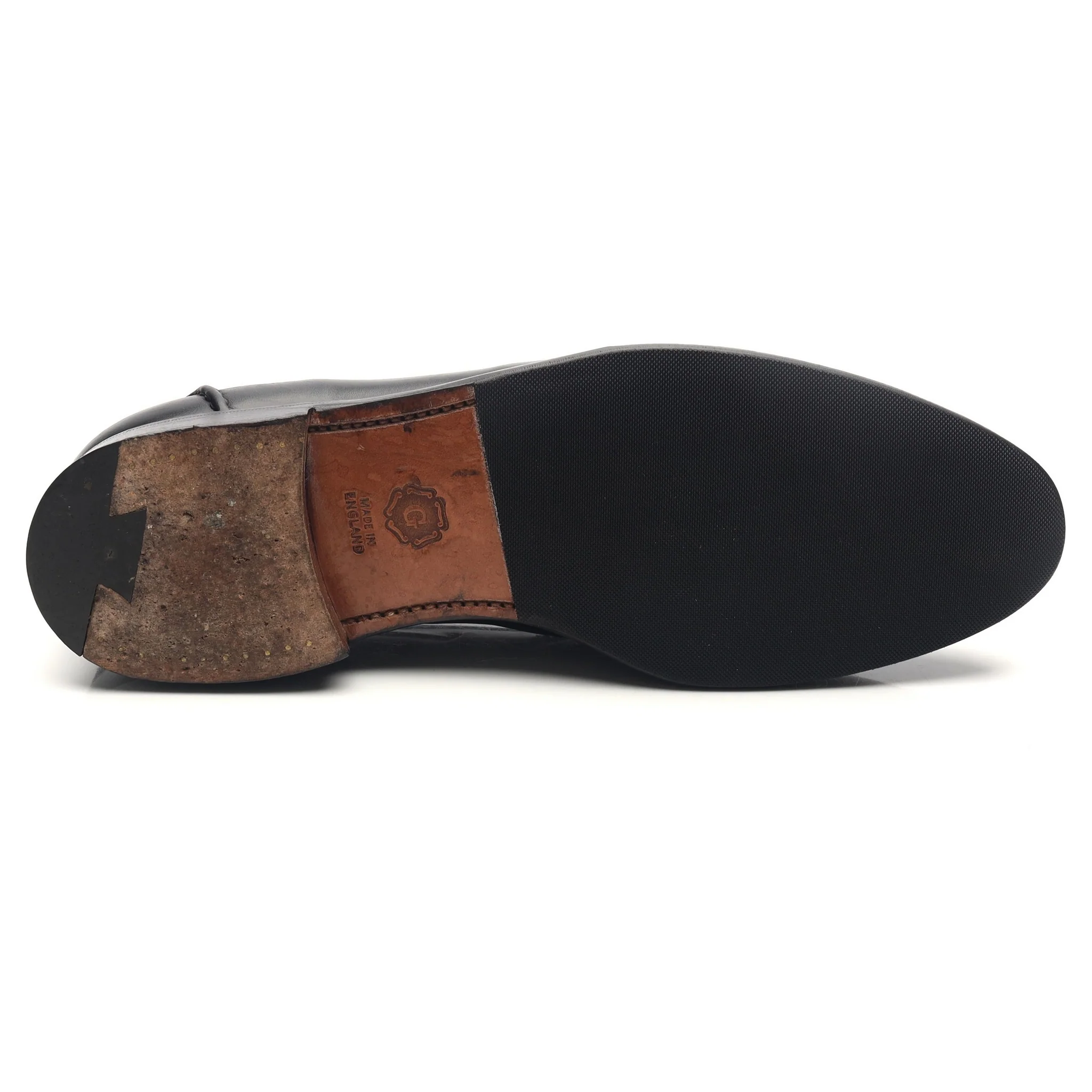 'Leadenhall' Black Leather Tassel Loafers UK 9.5 E - Image 11