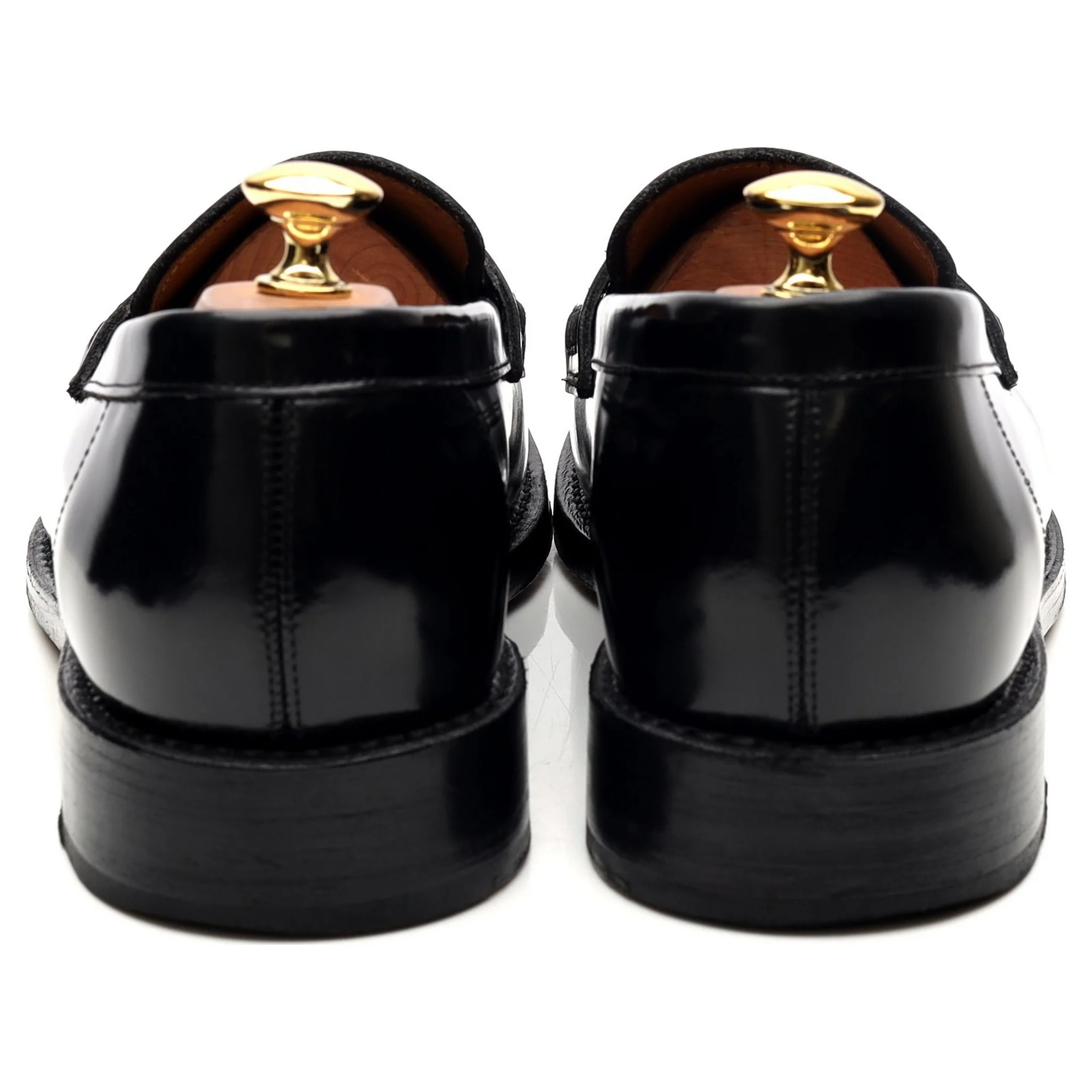 'Jago' Black Leather Loafers UK 10 E - Image 4