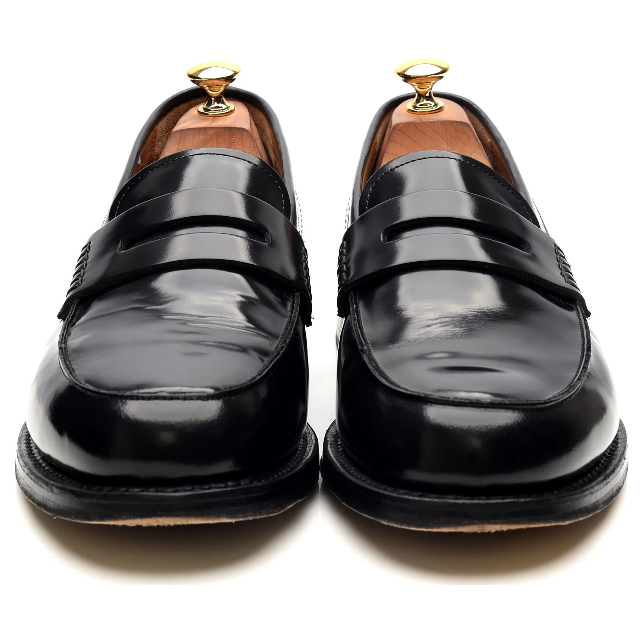 'Jago' Black Leather Loafers UK 10 E - Image 8