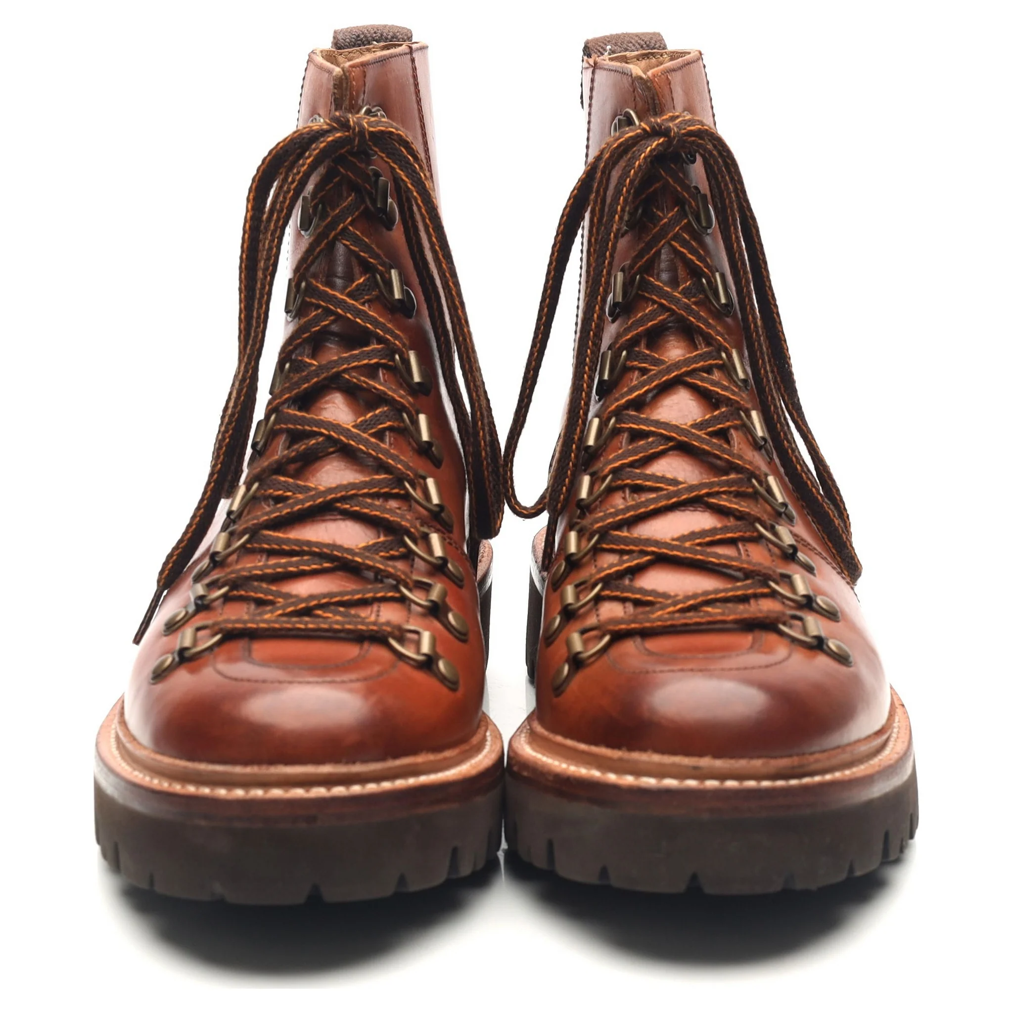 Women's 'Nanette' Tan Brown Leather Hiker Boots UK 5.5 - Image 8