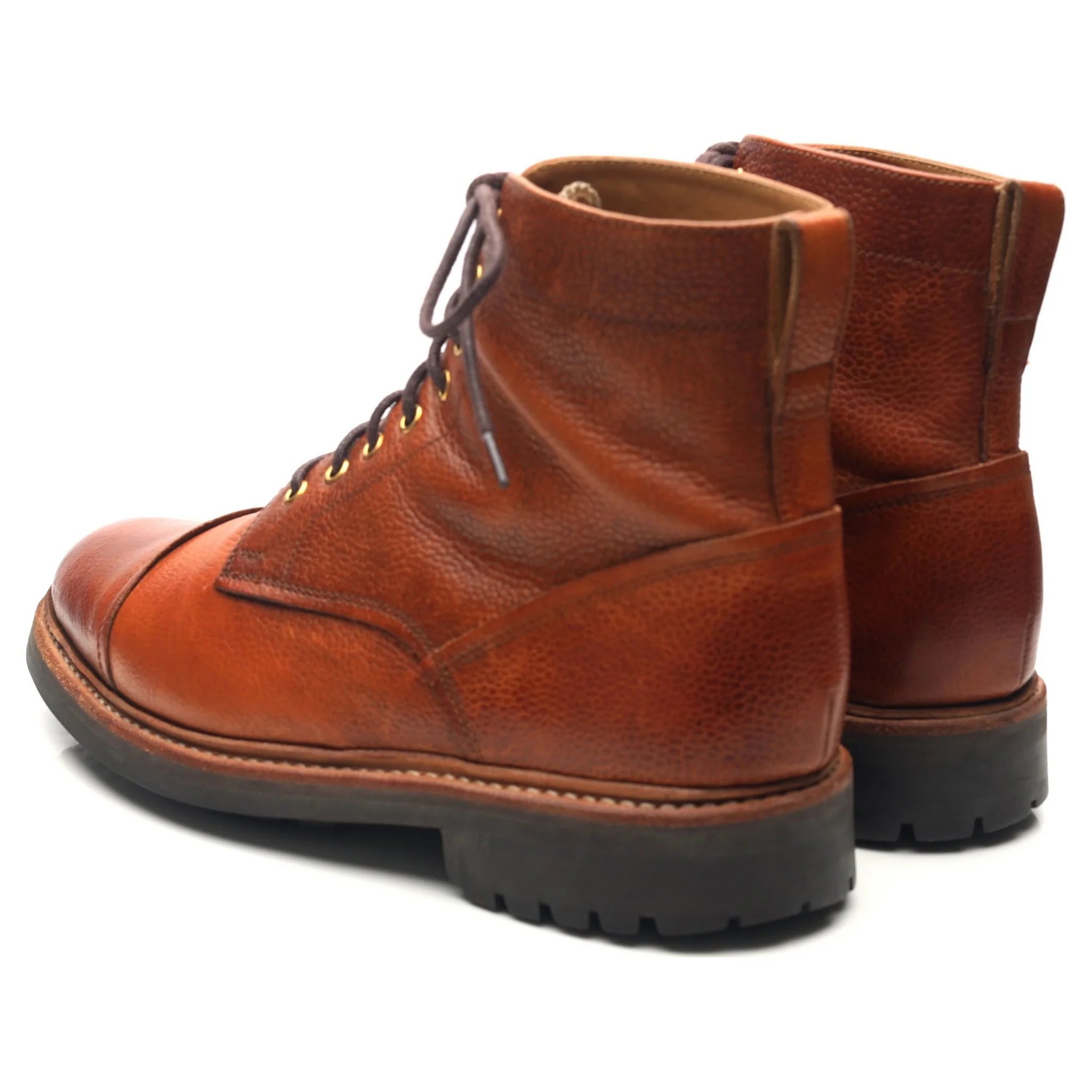'Joseph' Tan Brown Leather Derby Boots UK 8 G - Image 3