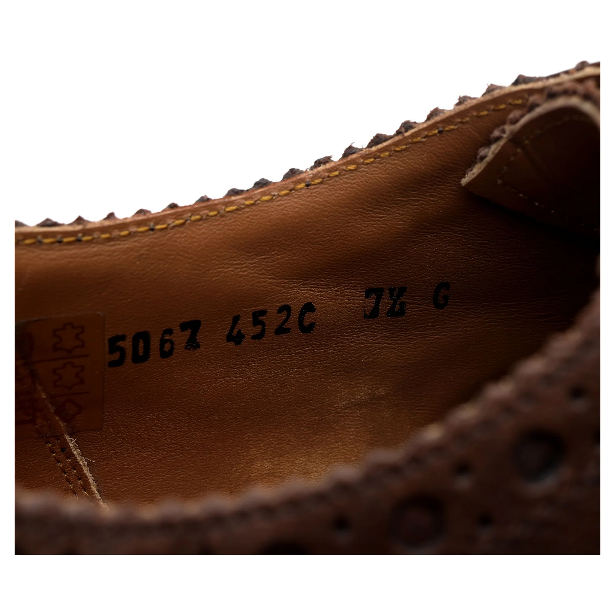 'Archie' Dark Brown Leather Derby Brogues UK 7.5 G - Image 13