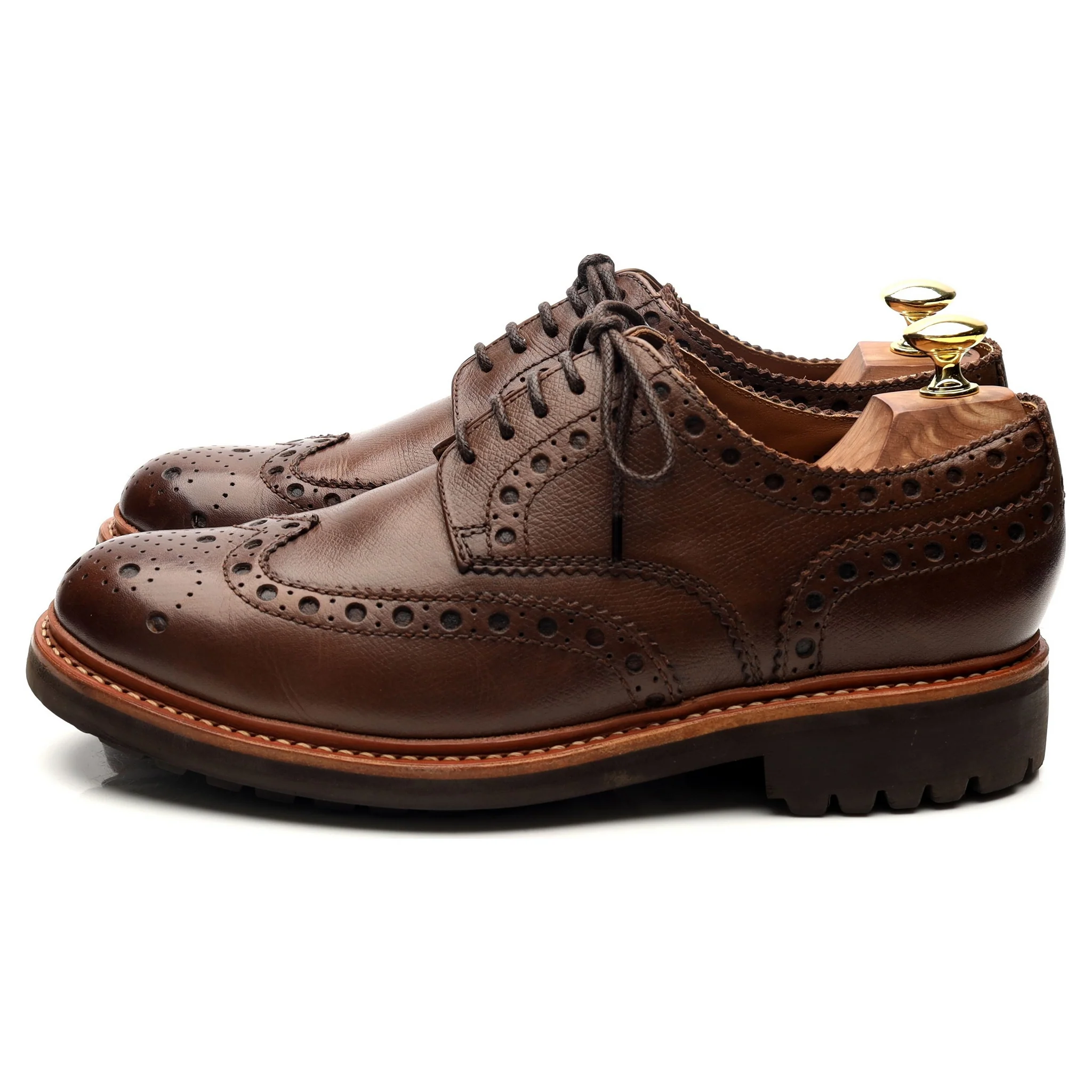 'Archie' Dark Brown Leather Derby Brogues UK 7.5 G - Image 2
