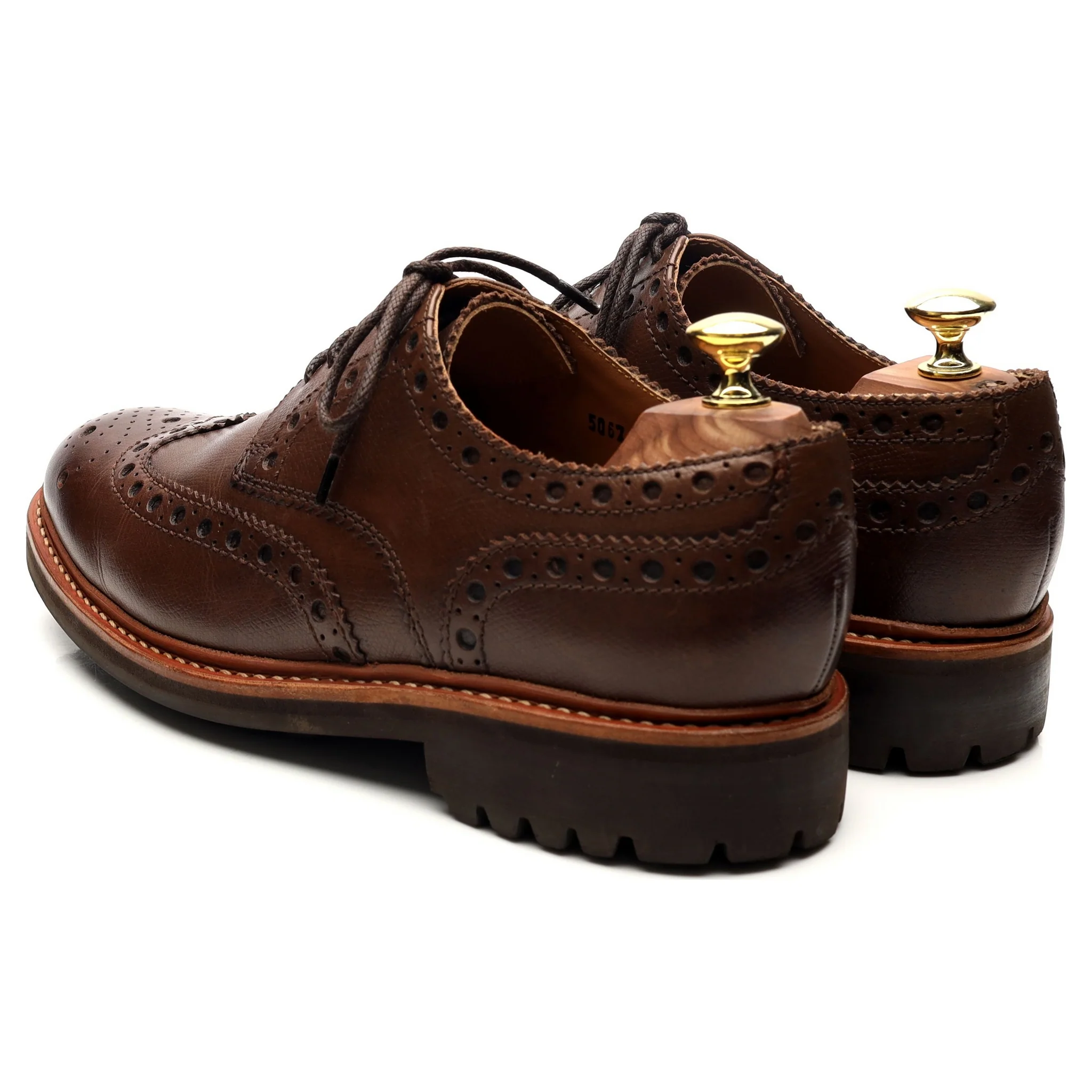 'Archie' Dark Brown Leather Derby Brogues UK 7.5 G - Image 3