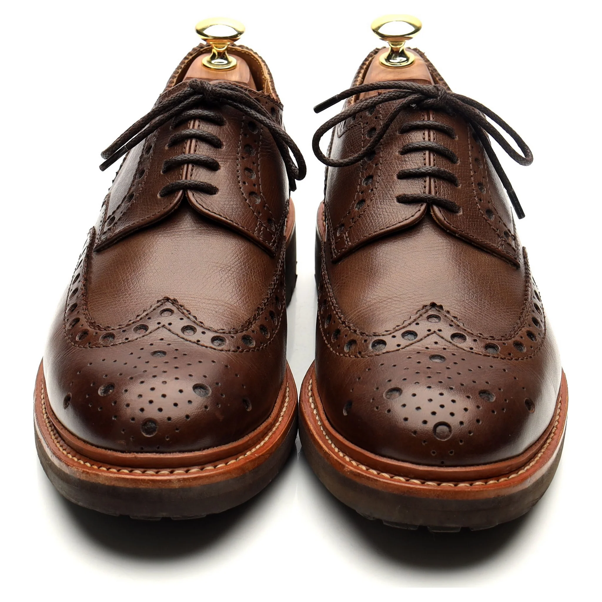 'Archie' Dark Brown Leather Derby Brogues UK 7.5 G - Image 9