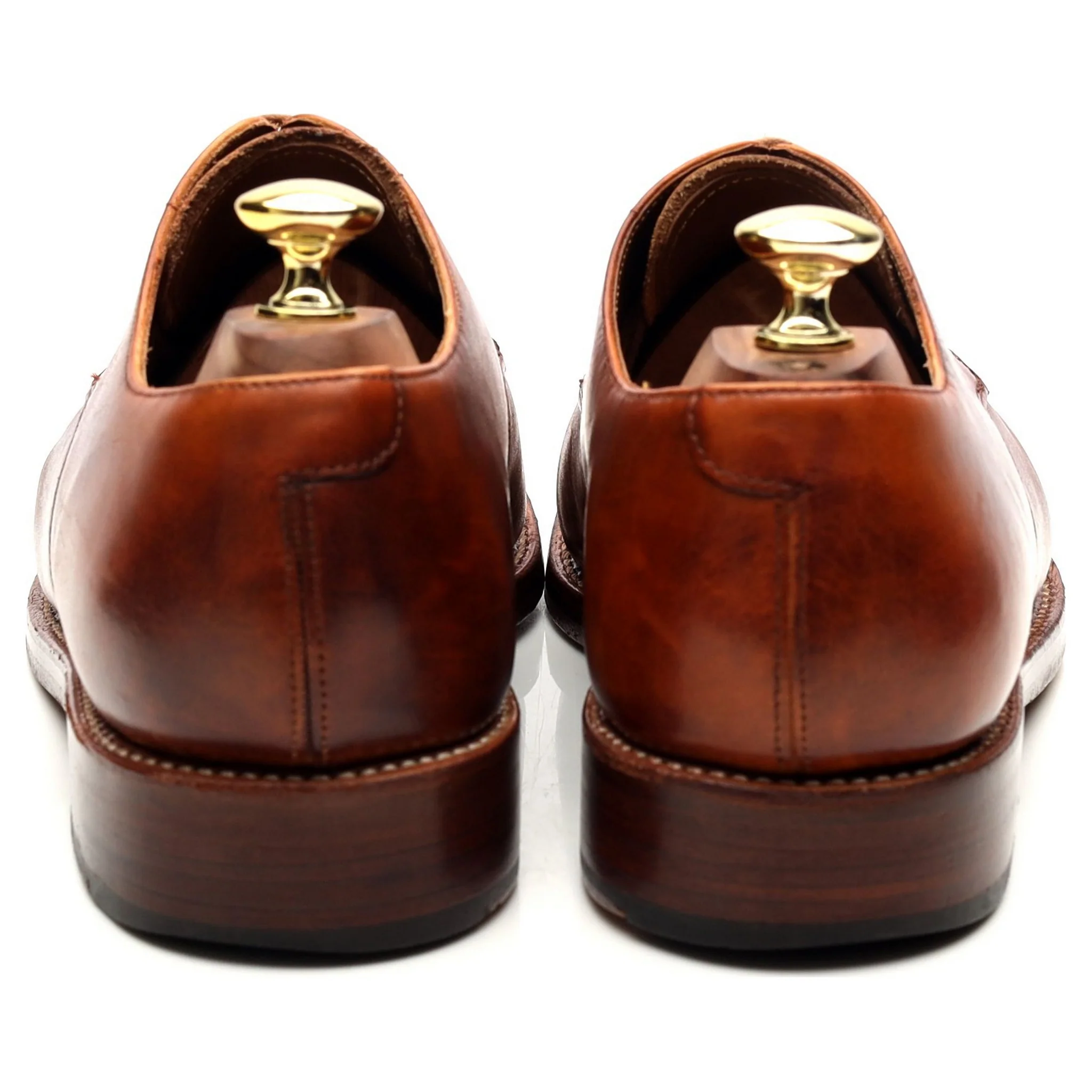 'Curt' Tan Brown Leather Derby UK 7 G - Image 4