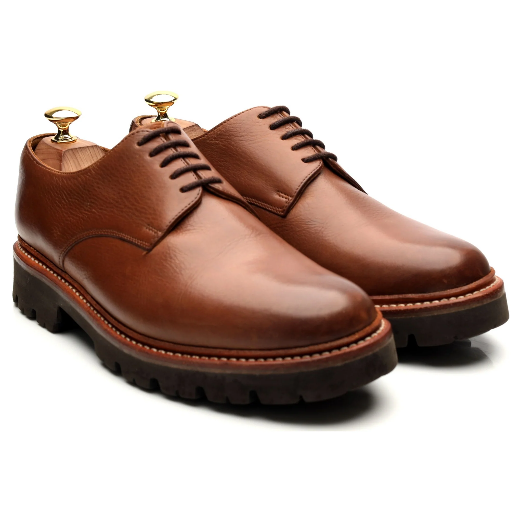 'Curt' Brown Leather Derby UK 8 G - Image 7