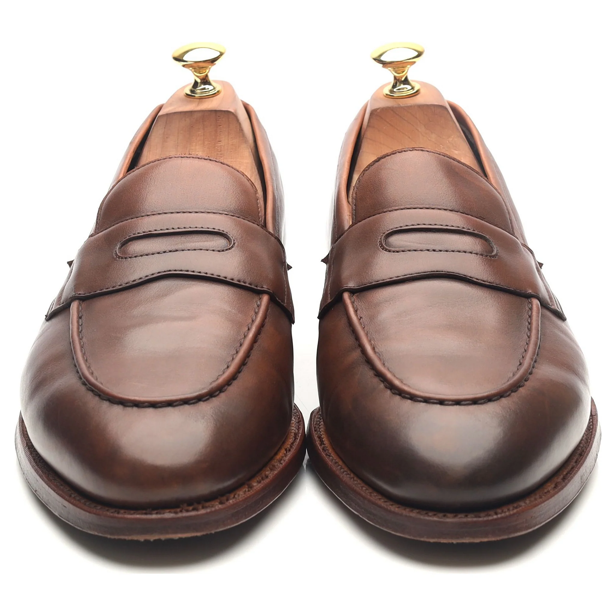 'Aldgate' Brown Leather Loafers UK 10 E - Image 8