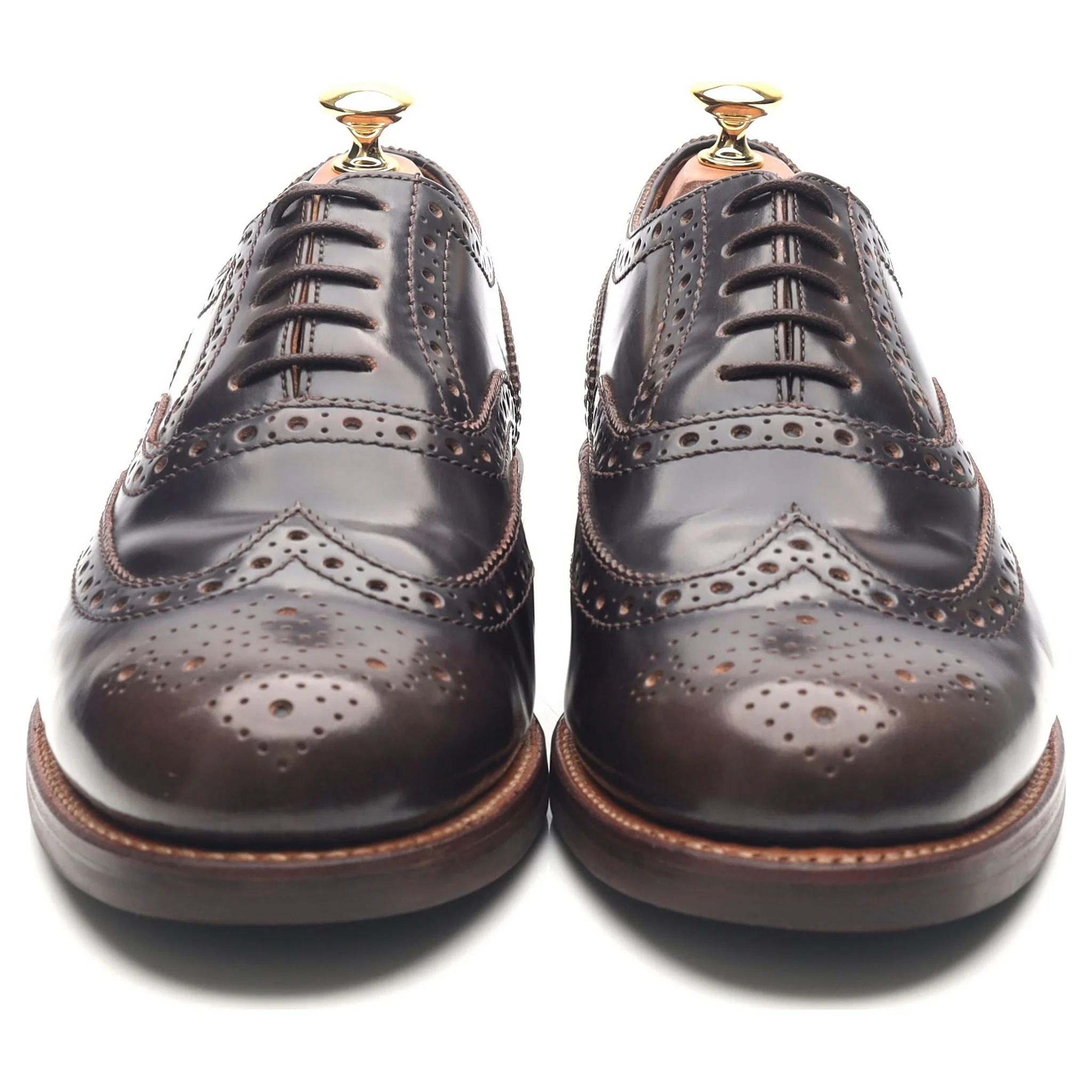 'Stanley' Dark Brown Leather Brogues UK 9 G - Image 8