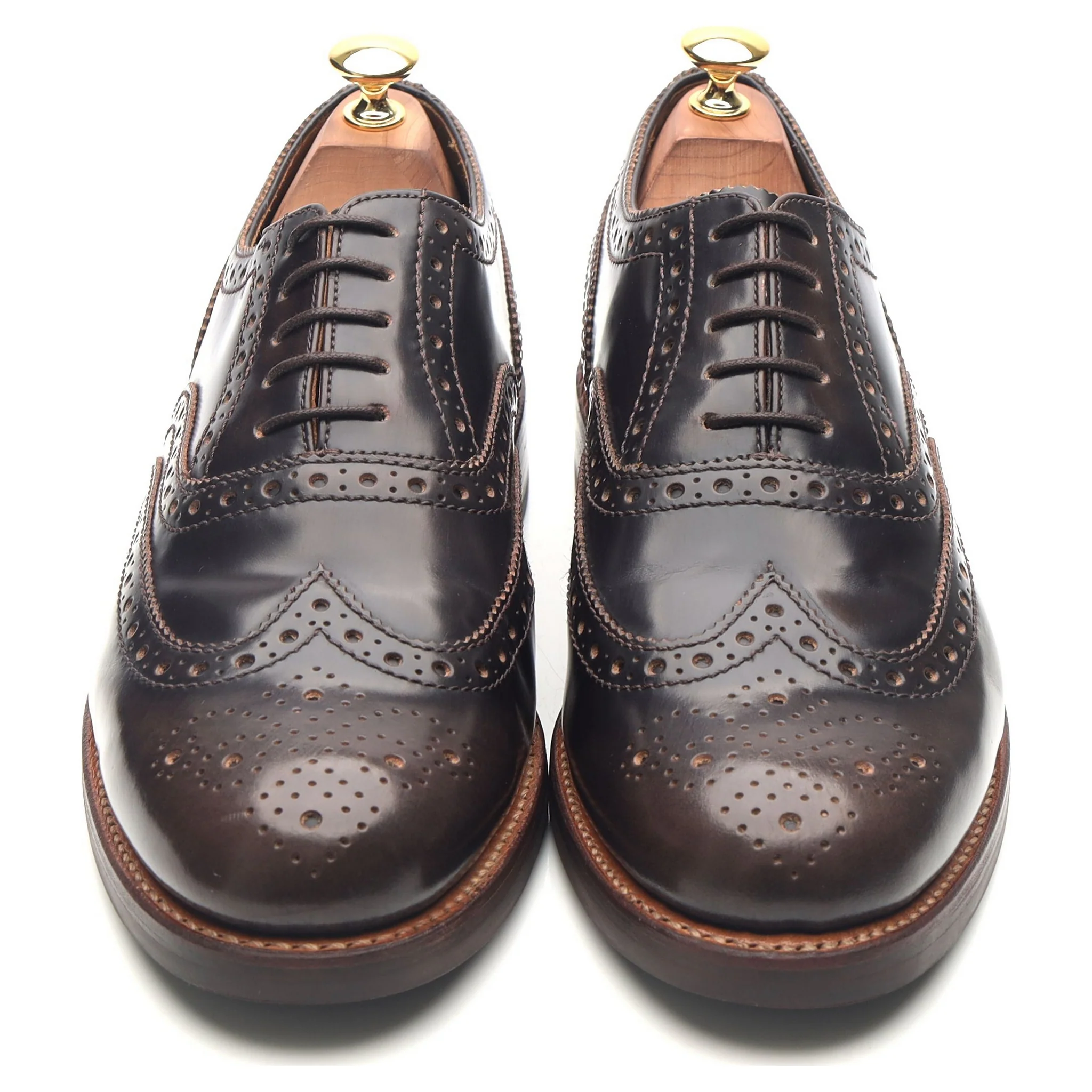 'Stanley' Dark Brown Leather Brogues UK 9 G - Image 9