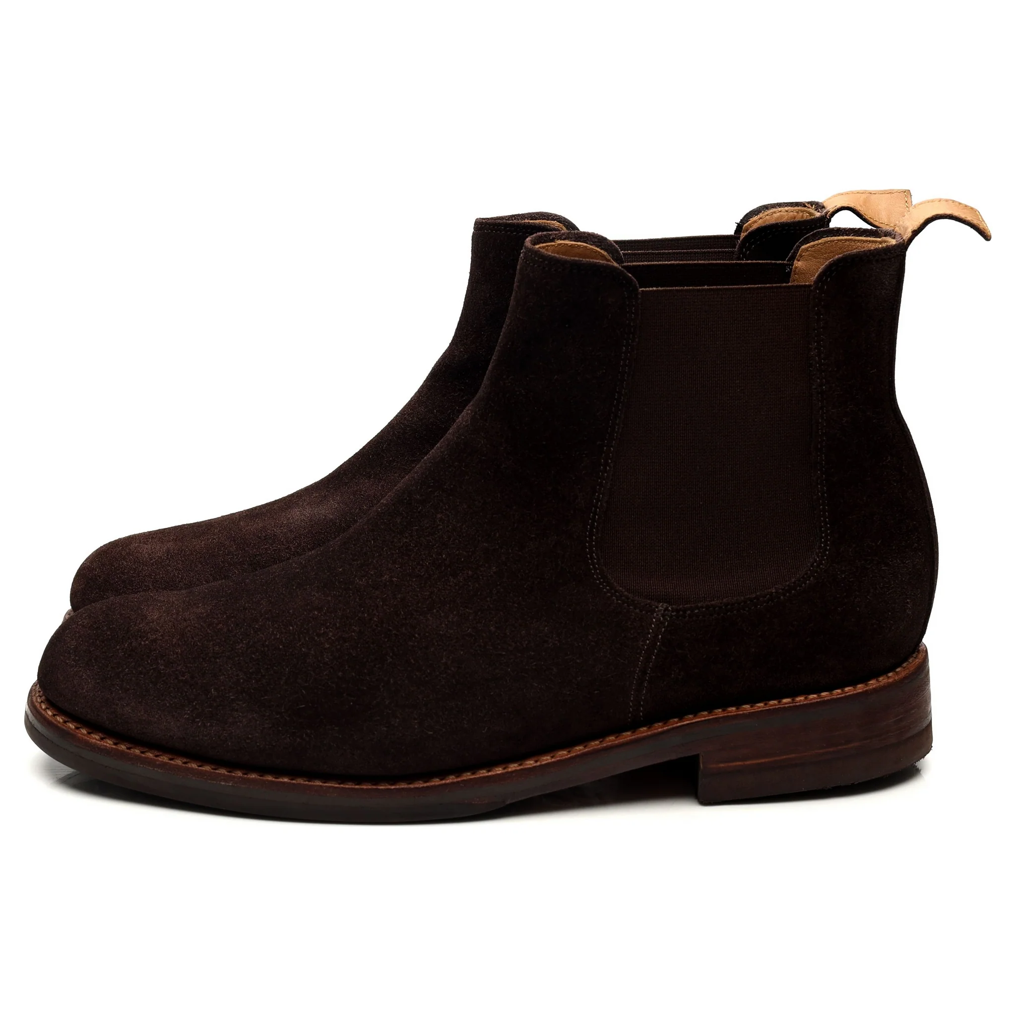 Dark Brown Suede Chelsea Boots UK 8.5 G - Image 2