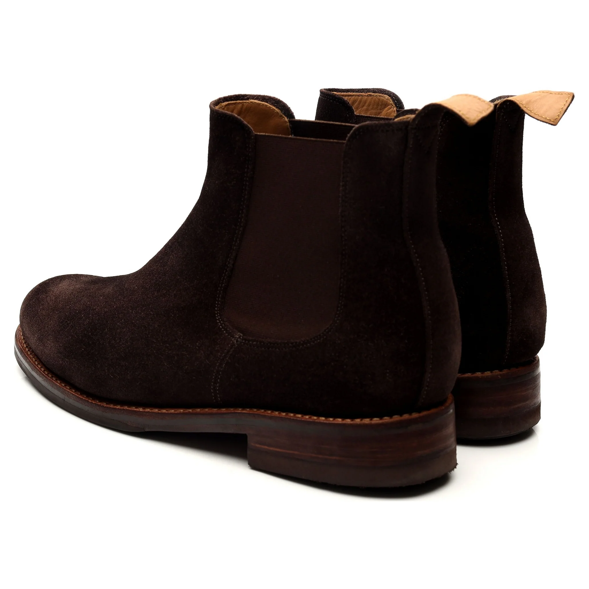 Dark Brown Suede Chelsea Boots UK 8.5 G - Image 3