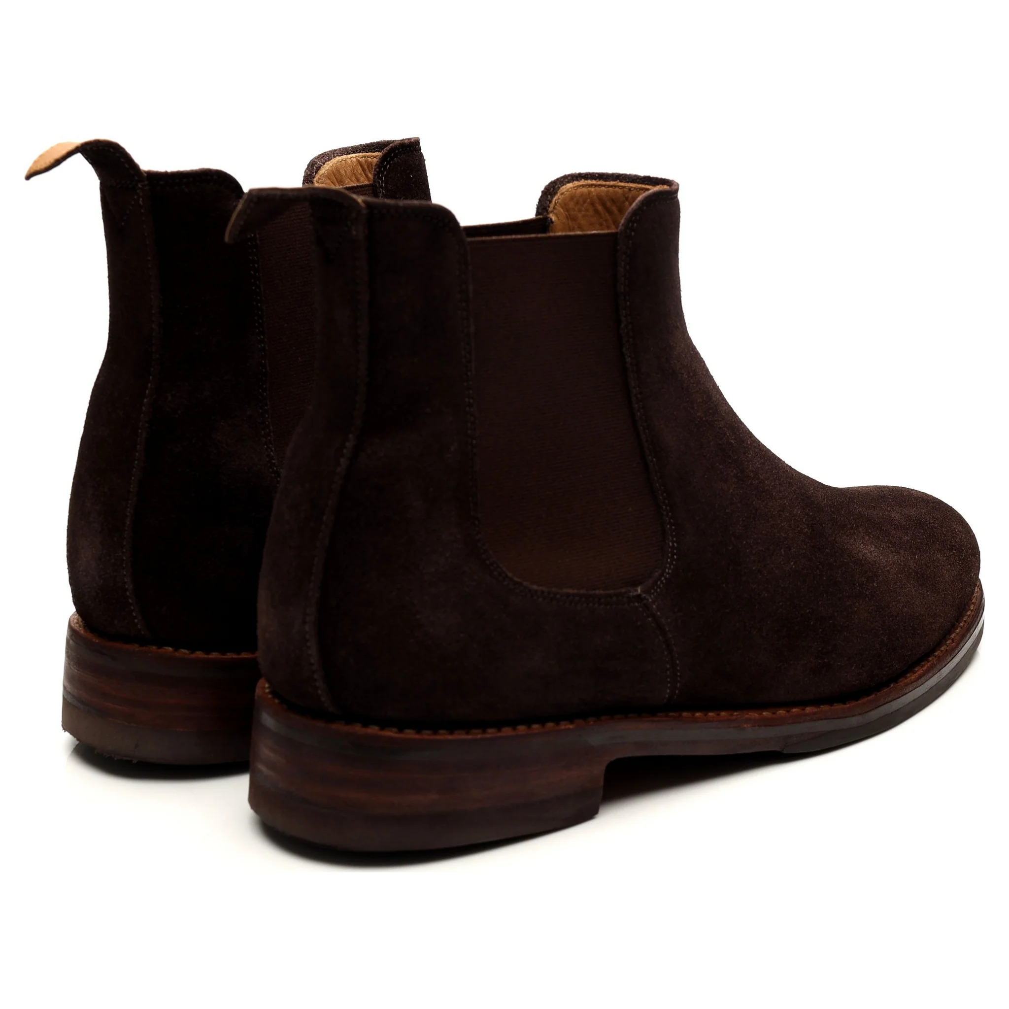 Dark Brown Suede Chelsea Boots UK 8.5 G - Image 5