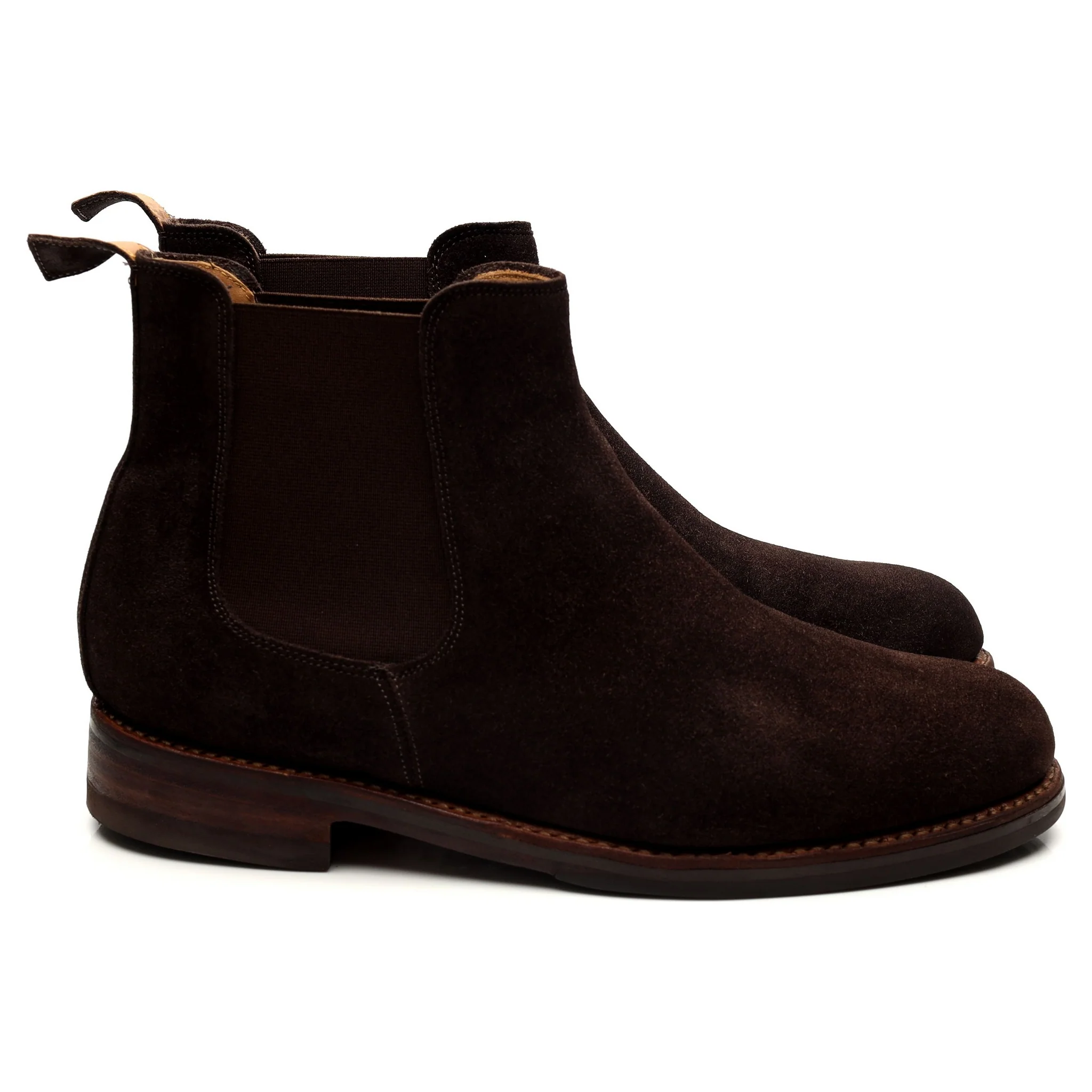 Dark Brown Suede Chelsea Boots UK 8.5 G - Image 6