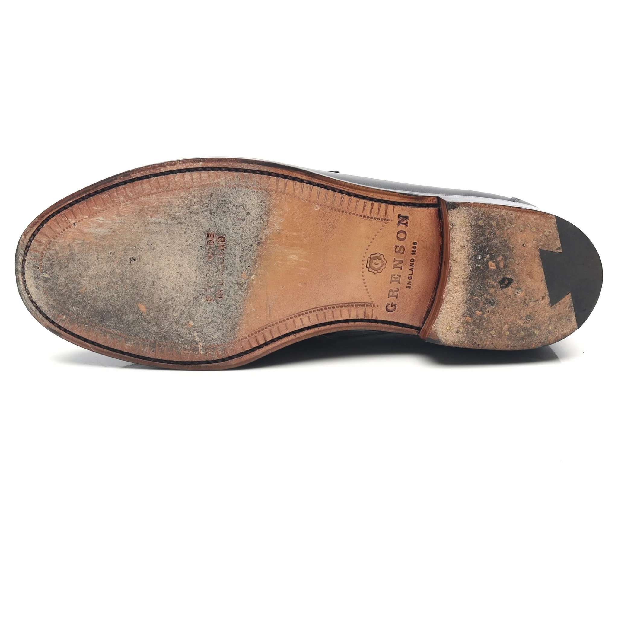 'Epsom' Black Leather Loafers UK 7 E - Image 10