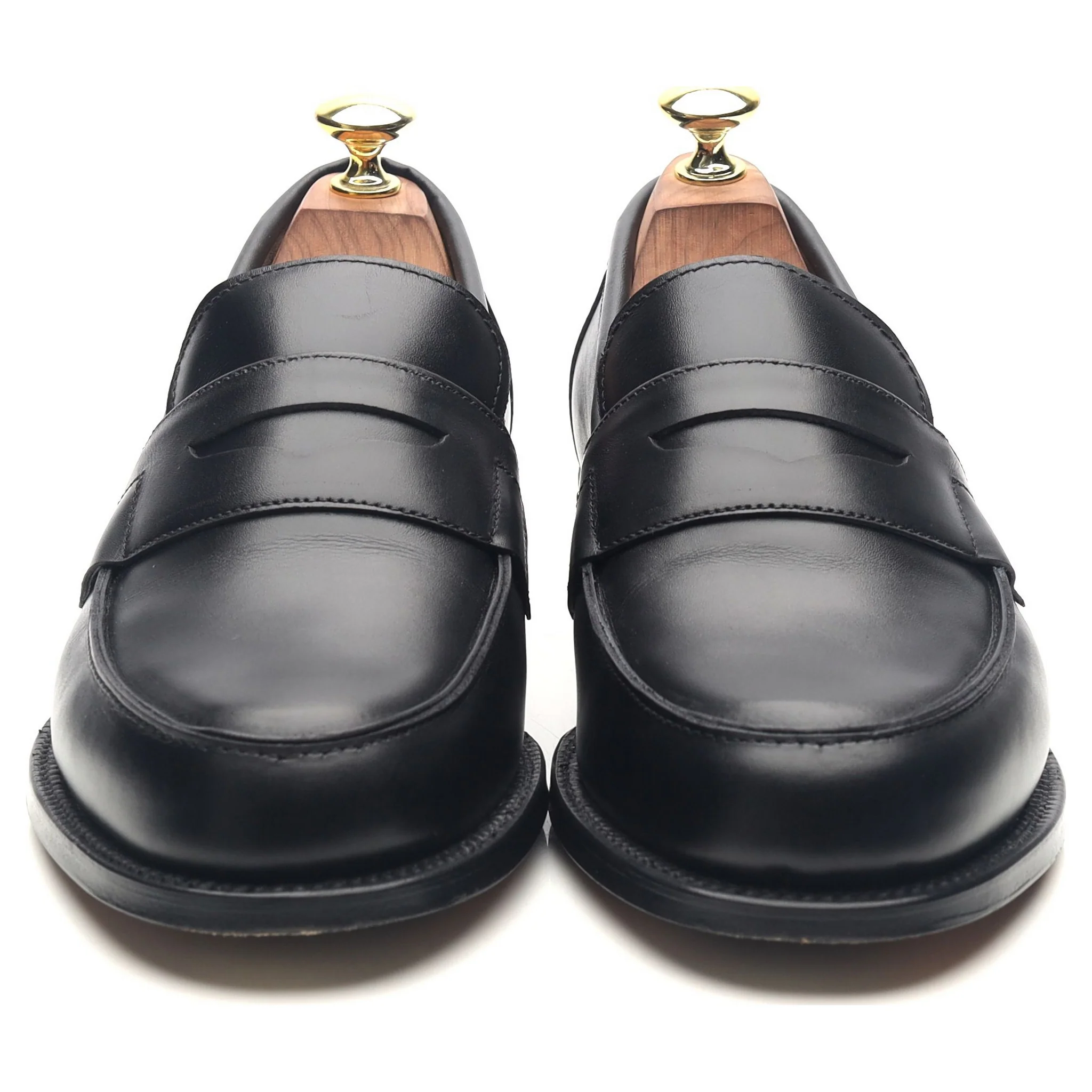 'Epsom' Black Leather Loafers UK 7 E - Image 8