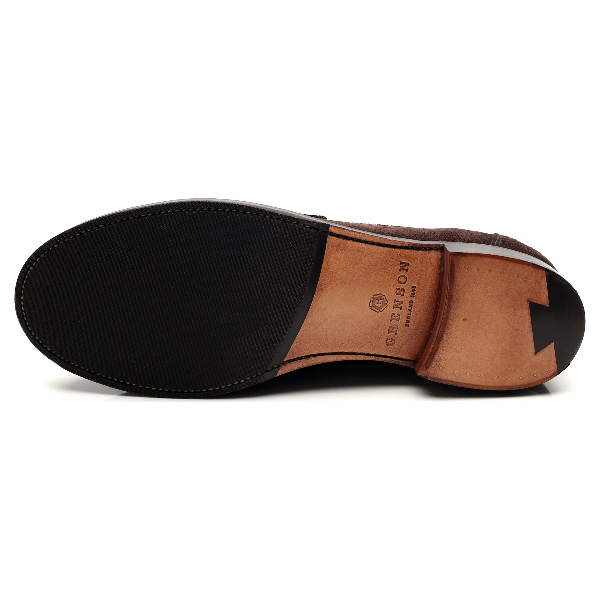 'Epsom' Dark Brown Suede Loafers UK 10 E - Image 10