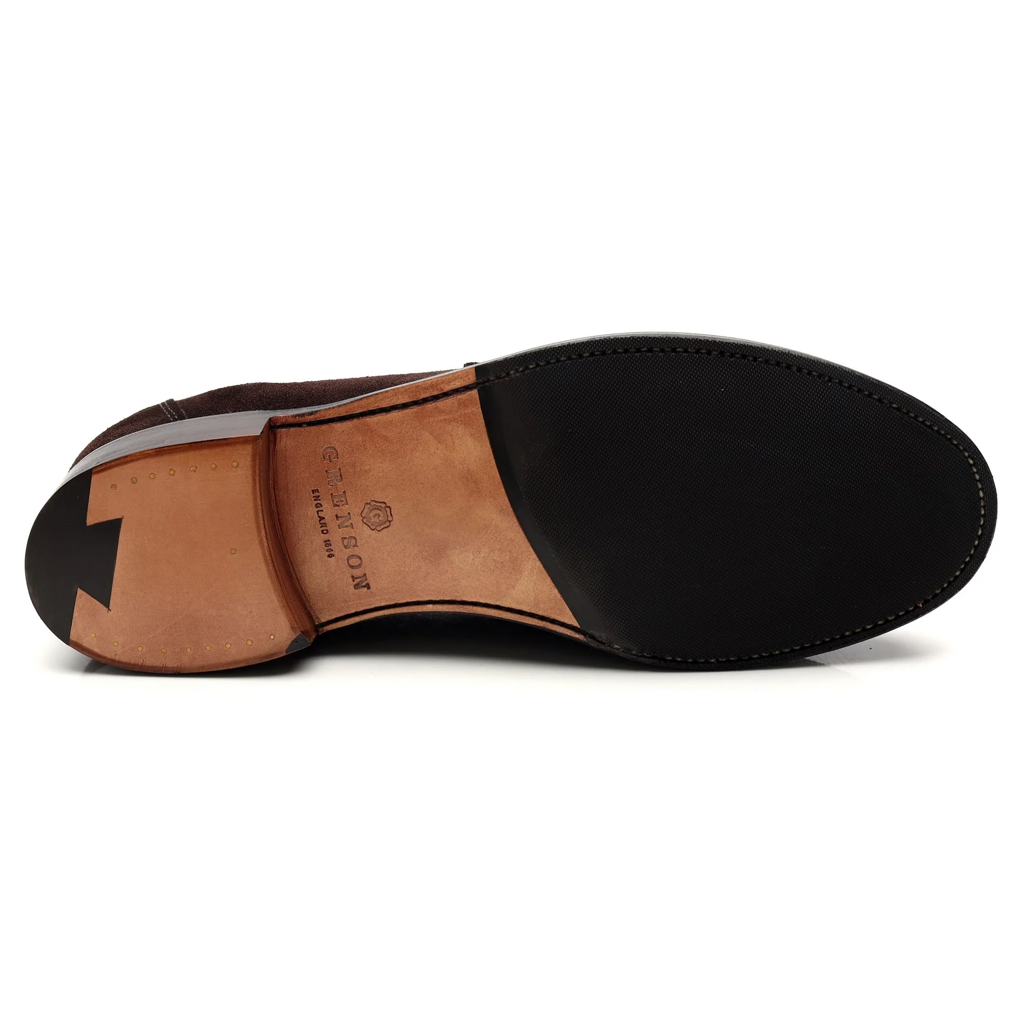 'Epsom' Dark Brown Suede Loafers UK 10 E - Image 11