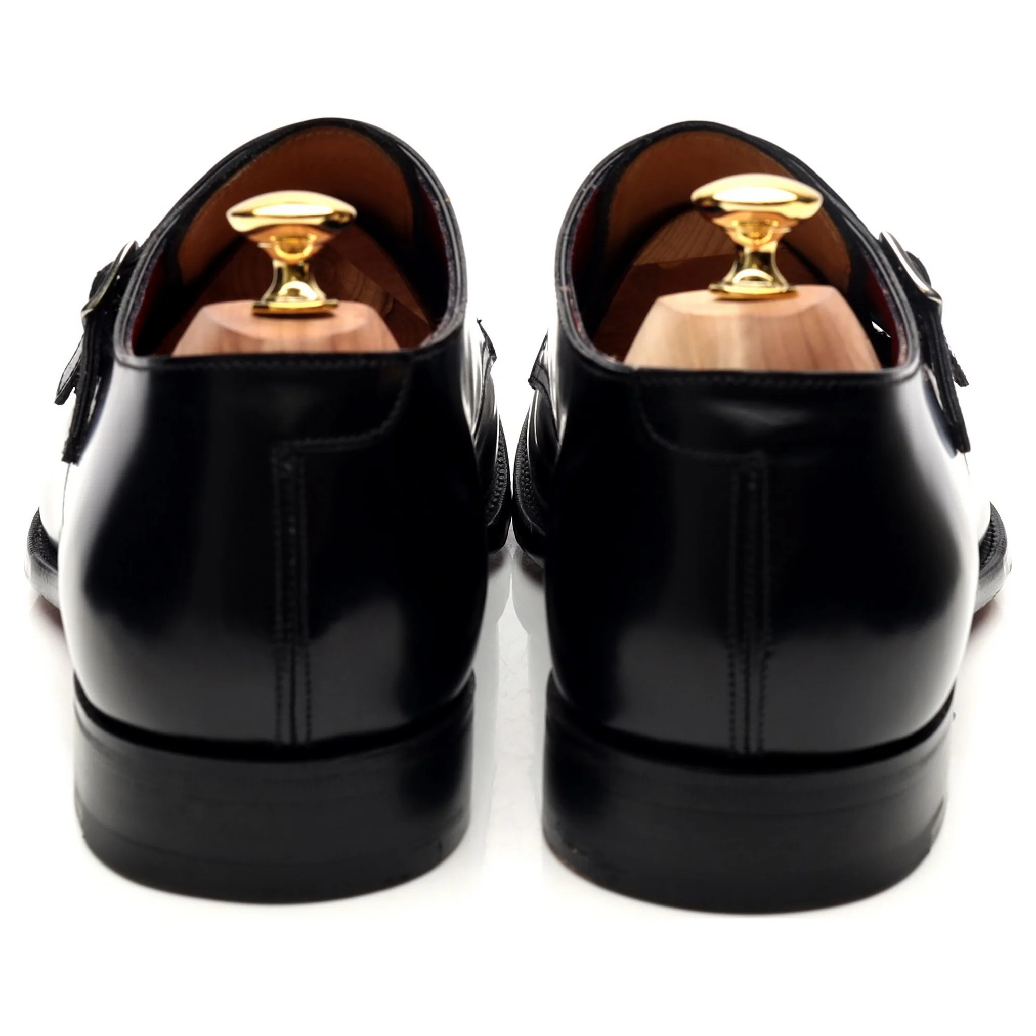 'Hanbury' Black Leather Double Monk Strap UK 11 F - Image 4