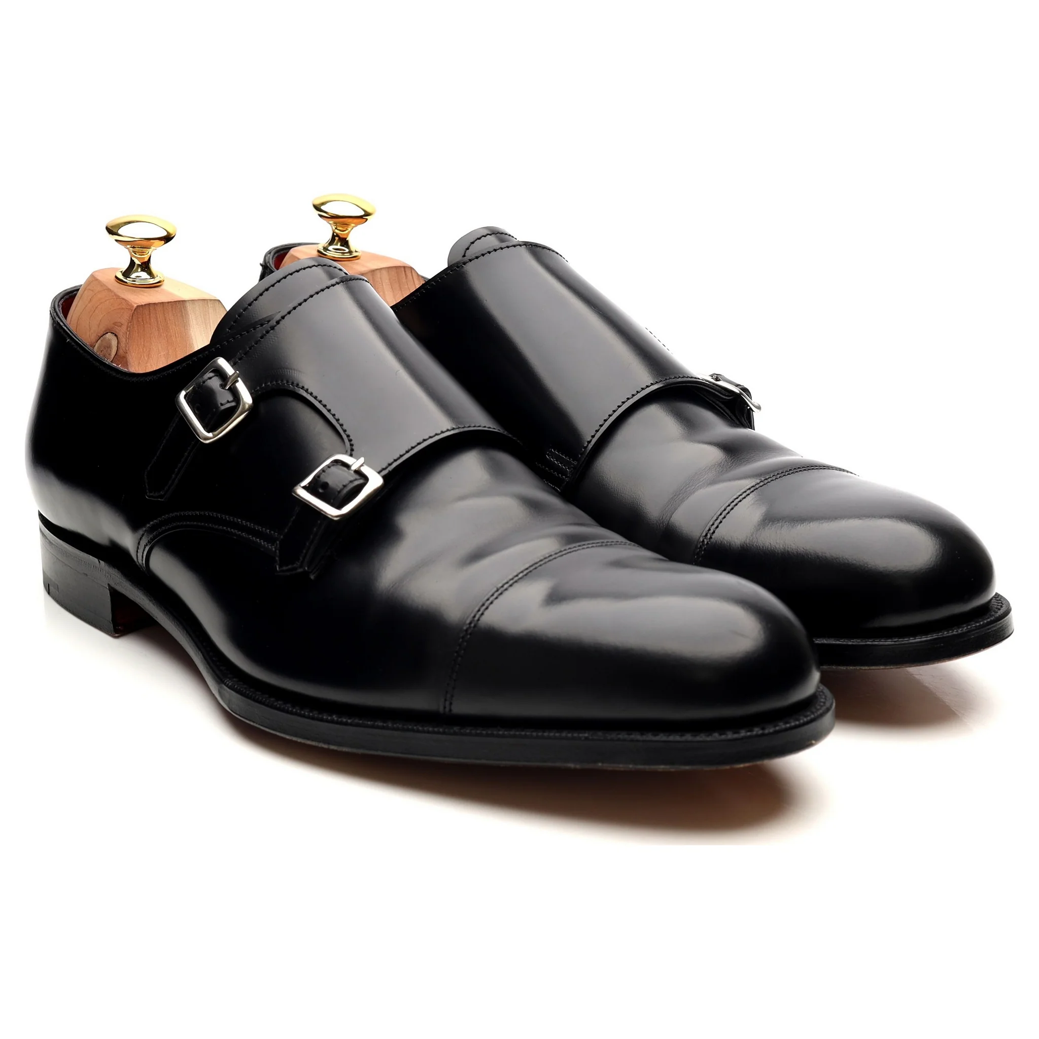 'Hanbury' Black Leather Double Monk Strap UK 11 F - Image 7