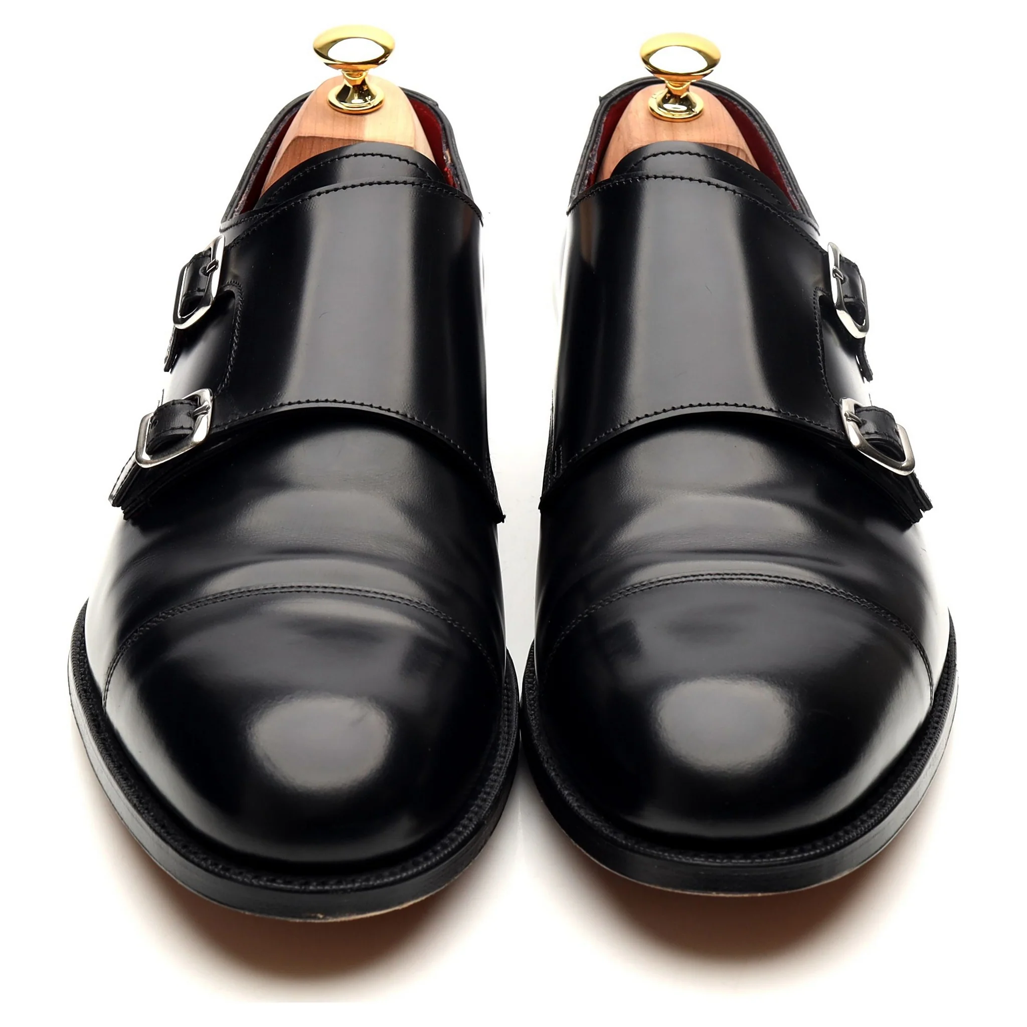 'Hanbury' Black Leather Double Monk Strap UK 11 F - Image 9