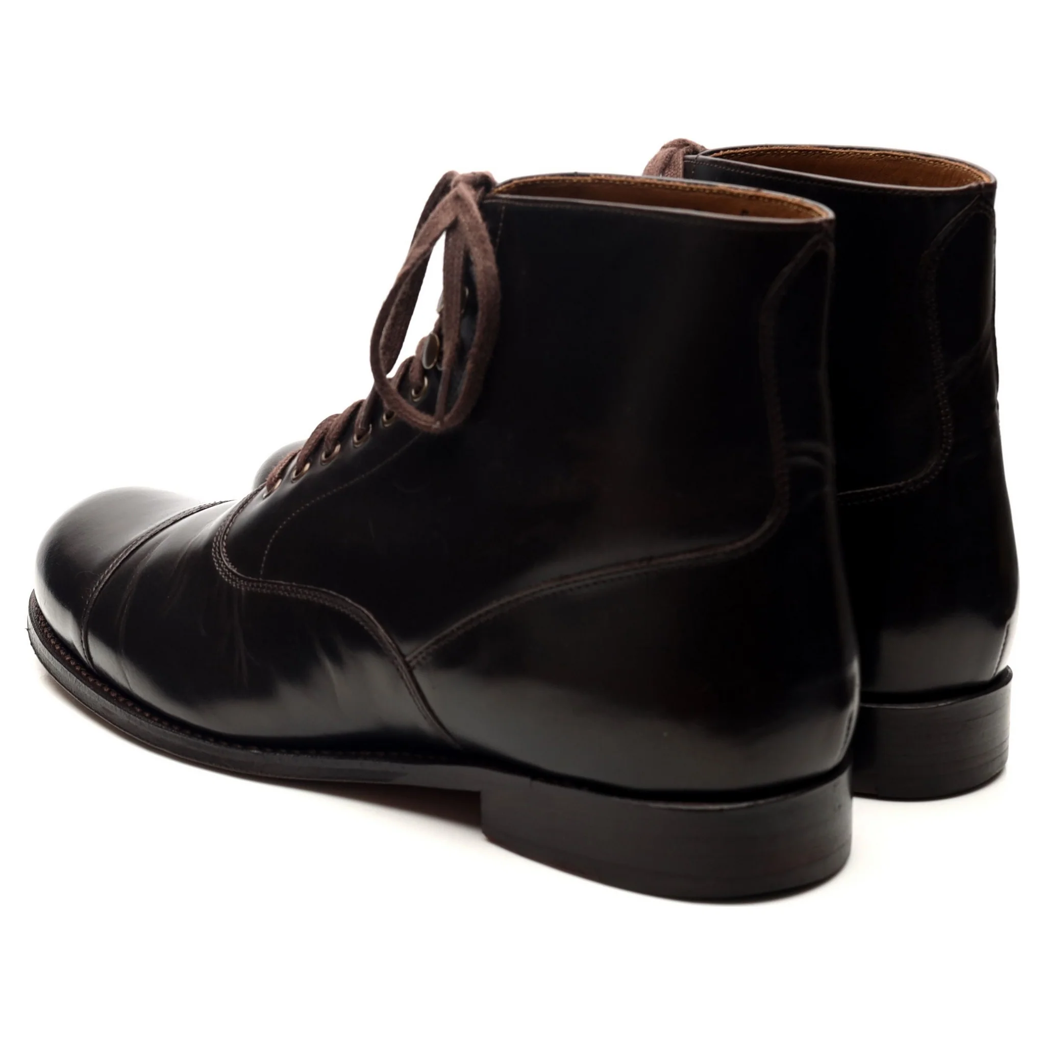 'Leander' Dark Brown Leather Boots UK 7 E - Image 3