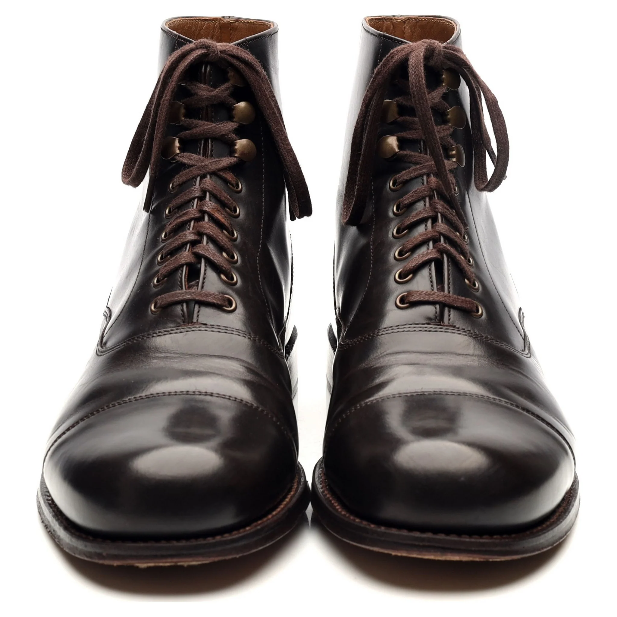 'Leander' Dark Brown Leather Boots UK 7 E - Image 8