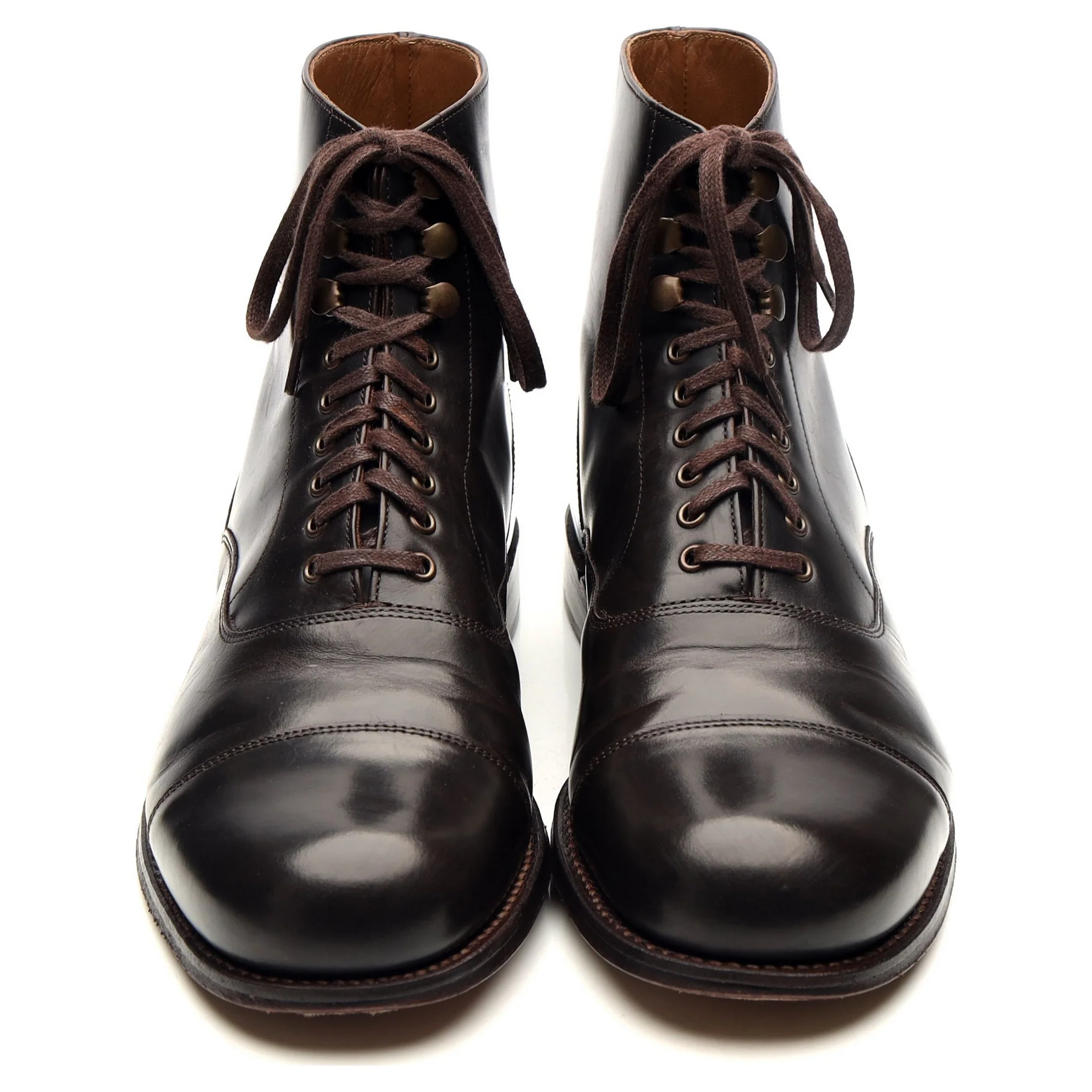 'Leander' Dark Brown Leather Boots UK 7 E - Image 9