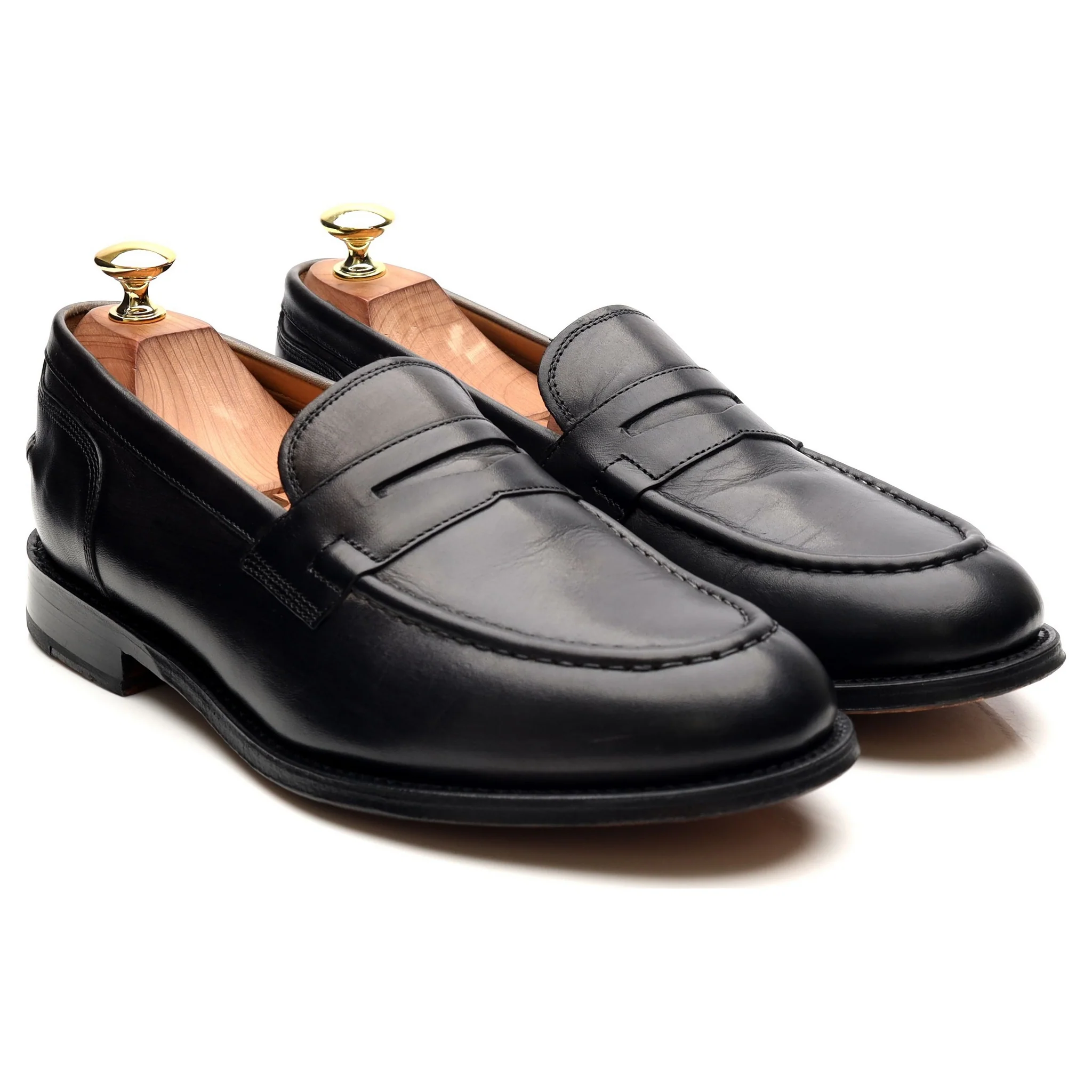'Maxwell' Dark Grey Leather Loafers UK 8 E - Image 8