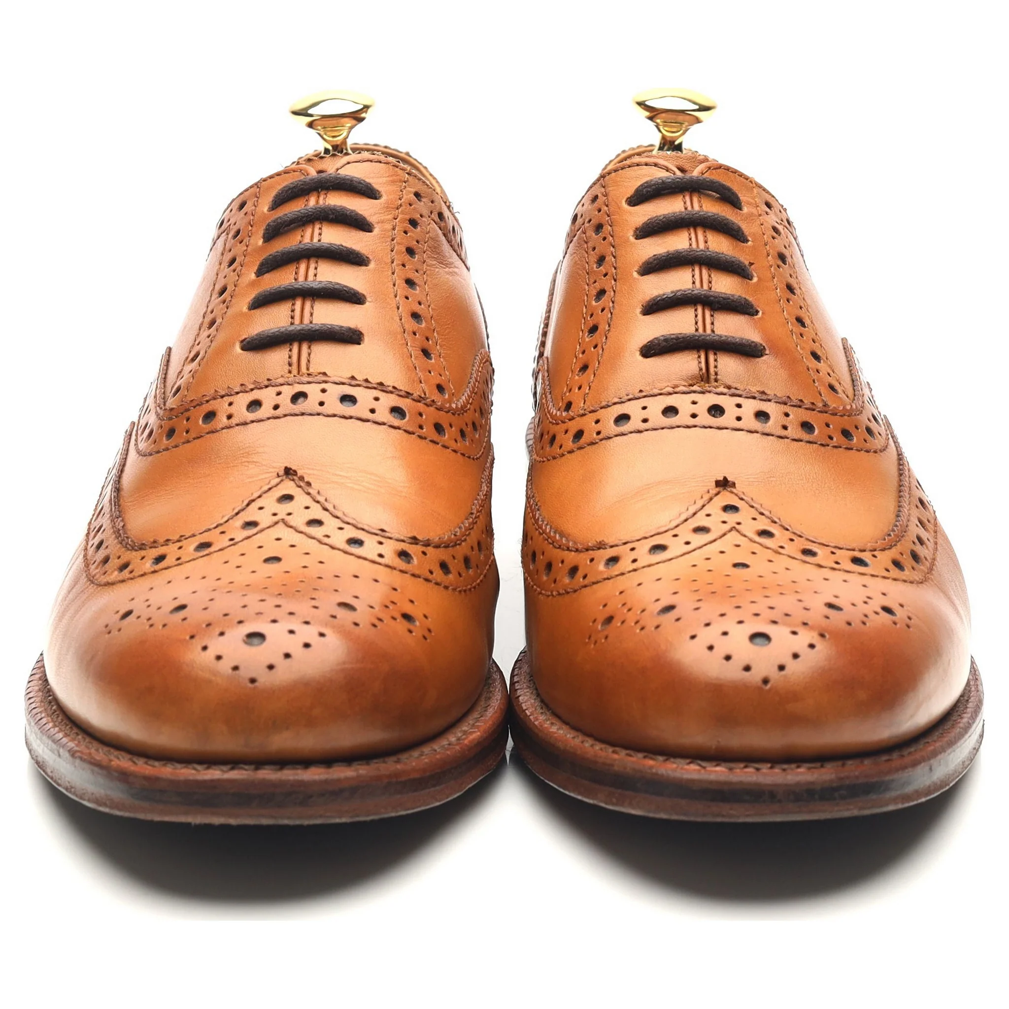 'Stanley' Tan Brown Leather Brogues UK 9 G - Image 8