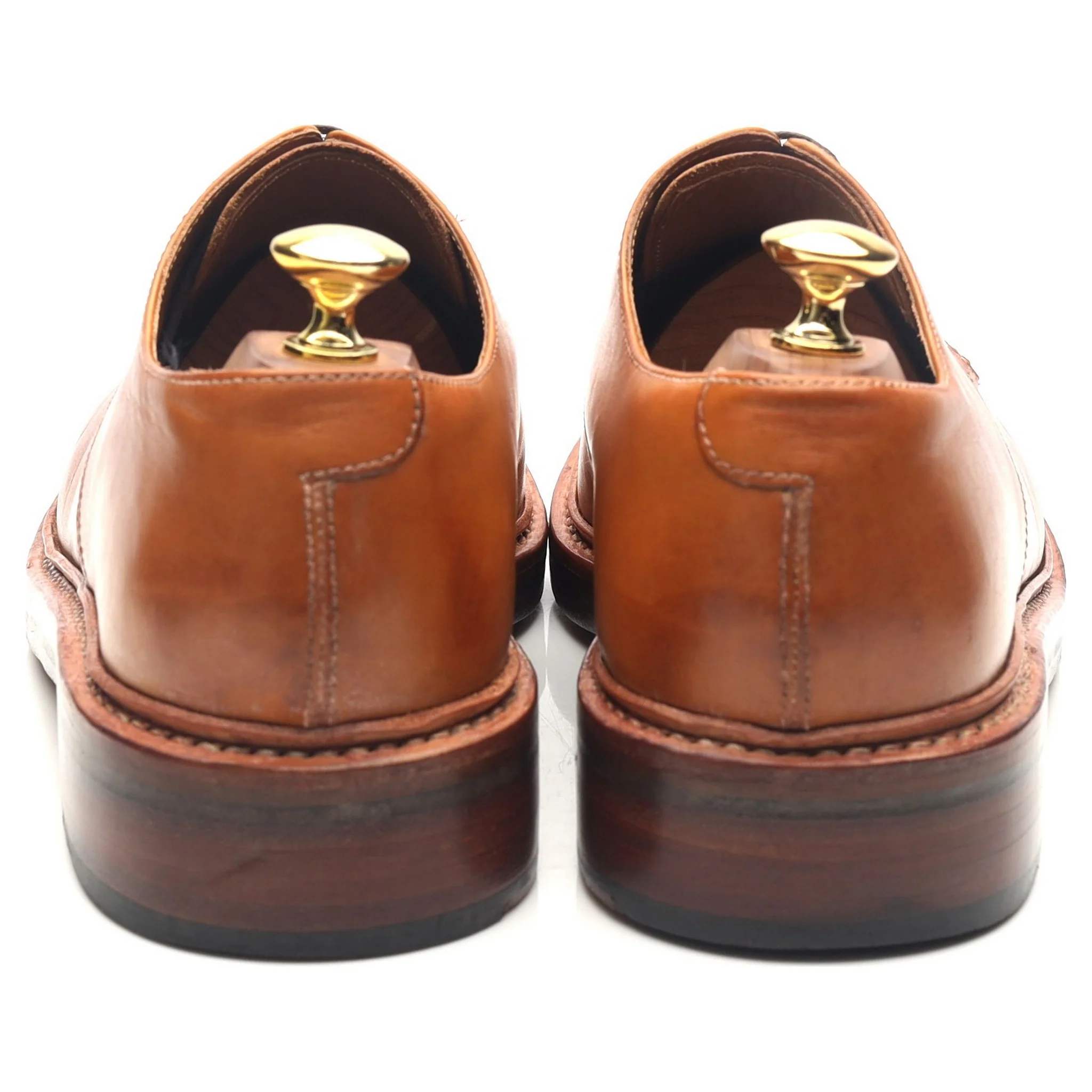 'Curt' Tan Brown Leather Derby UK 8 G - Image 4