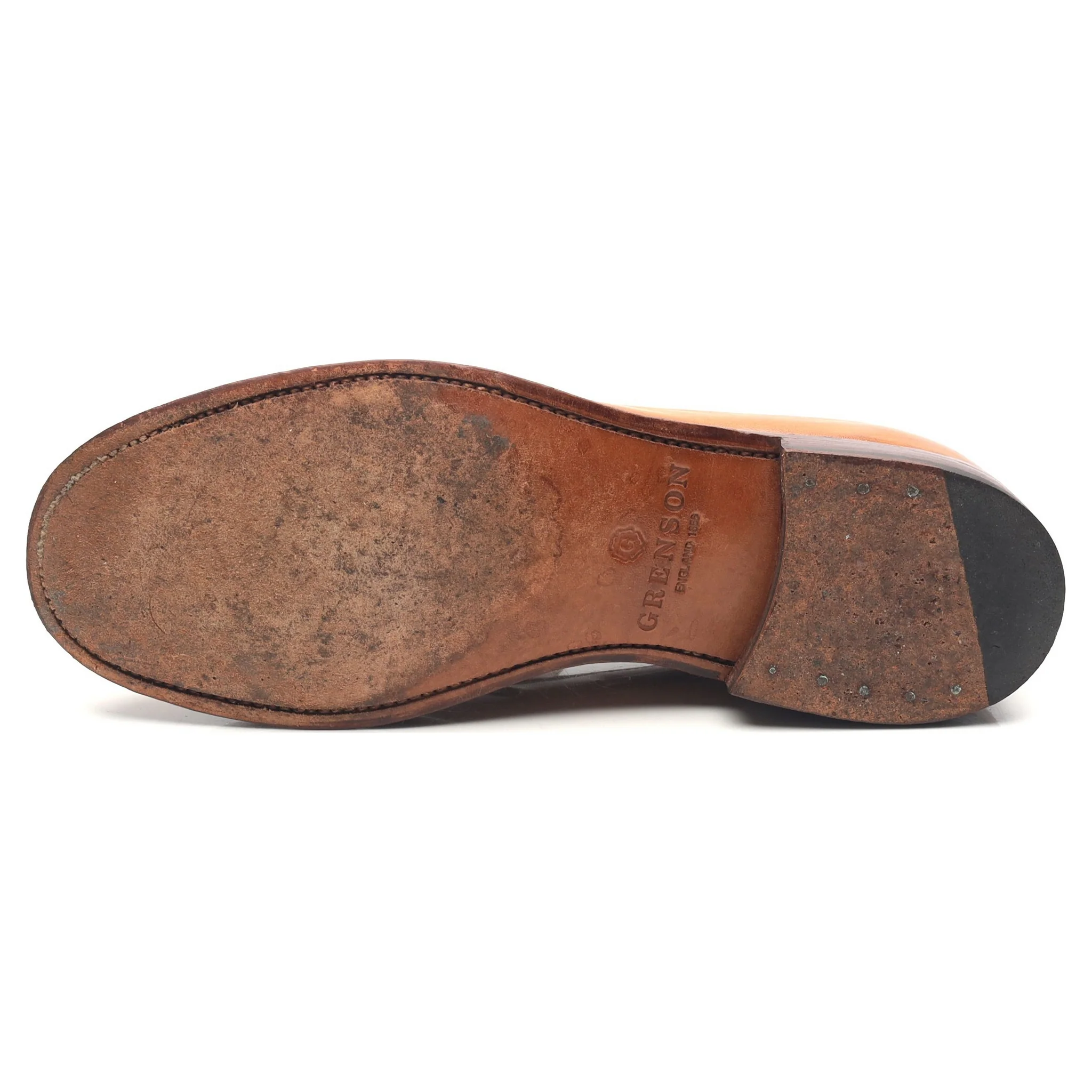 Women's Tan Brown Leather Loafers UK 6 - Image 10