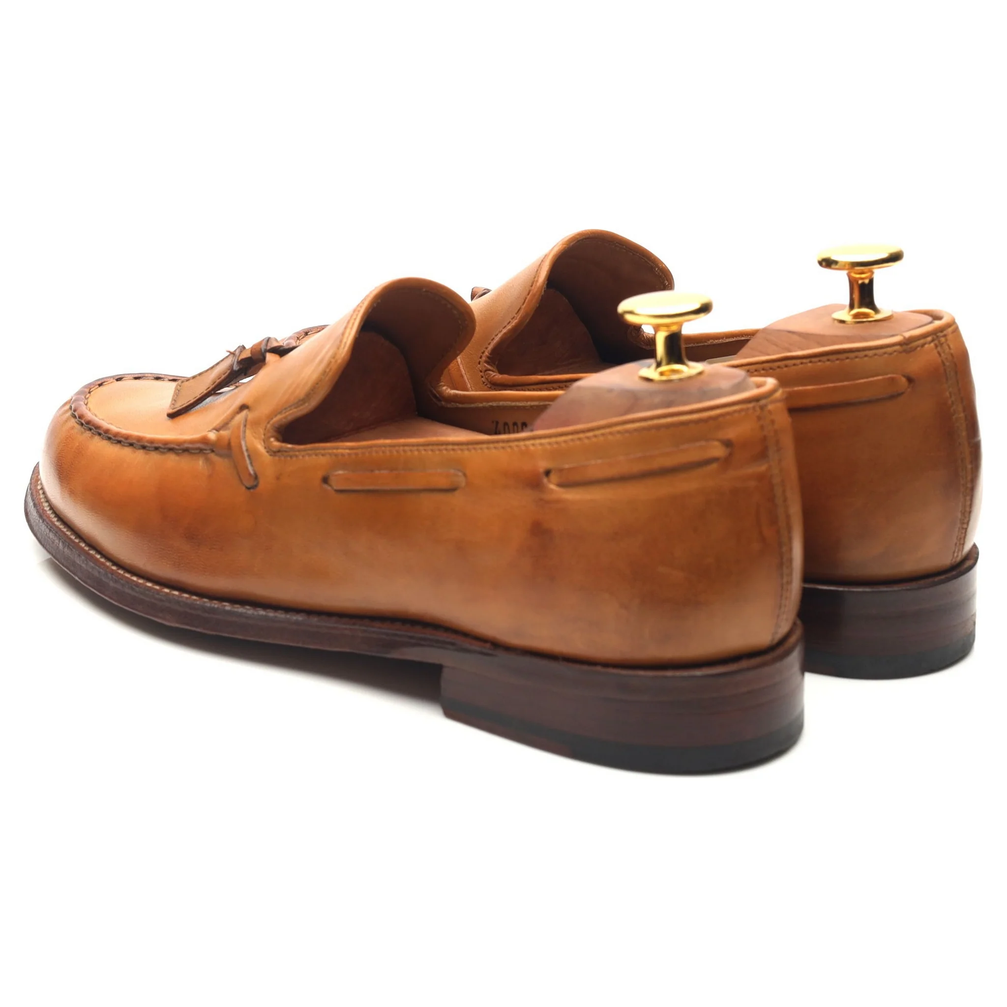 Women's Tan Brown Leather Loafers UK 6 - Image 3