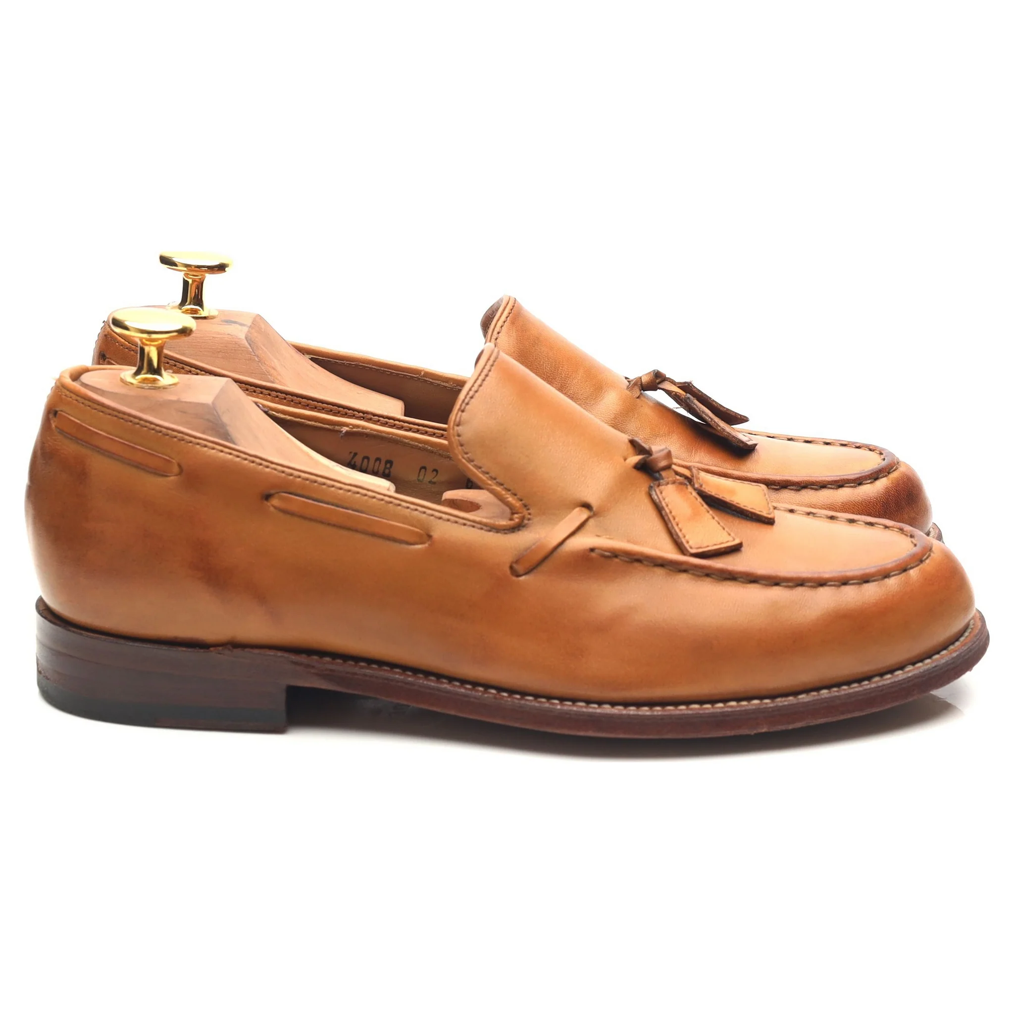 Women's Tan Brown Leather Loafers UK 6 - Image 6