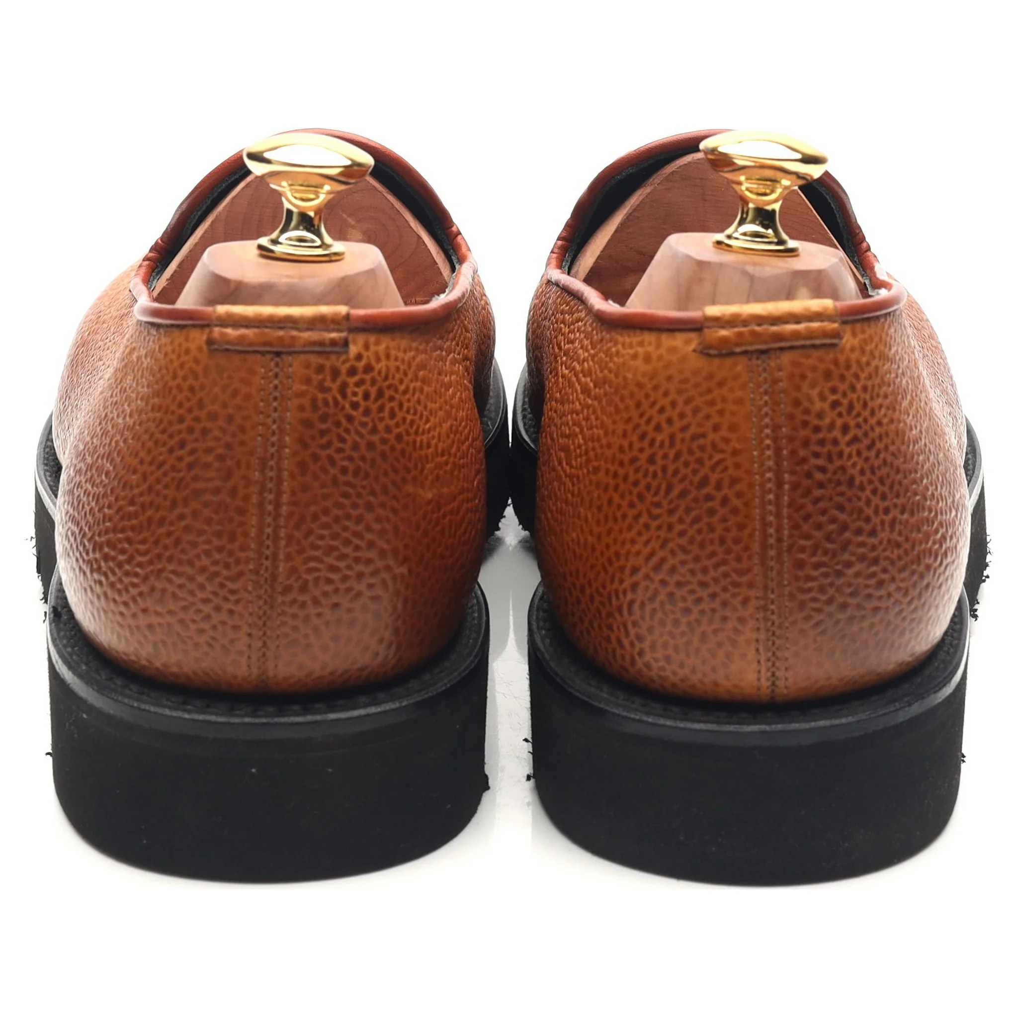 Hardy Amies Tan Brown Leather Loafers UK 10 E - Image 4